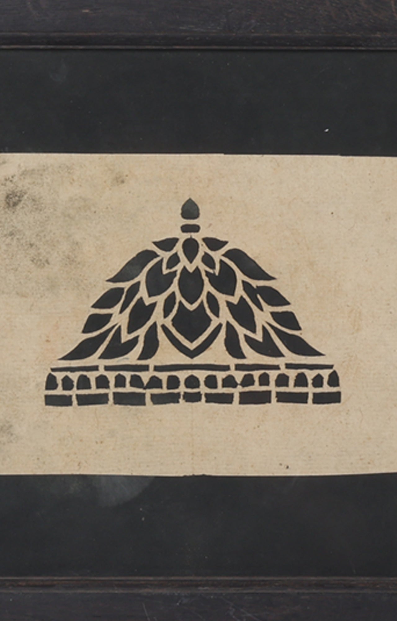 Floral Motif Stencil Art (Framed)