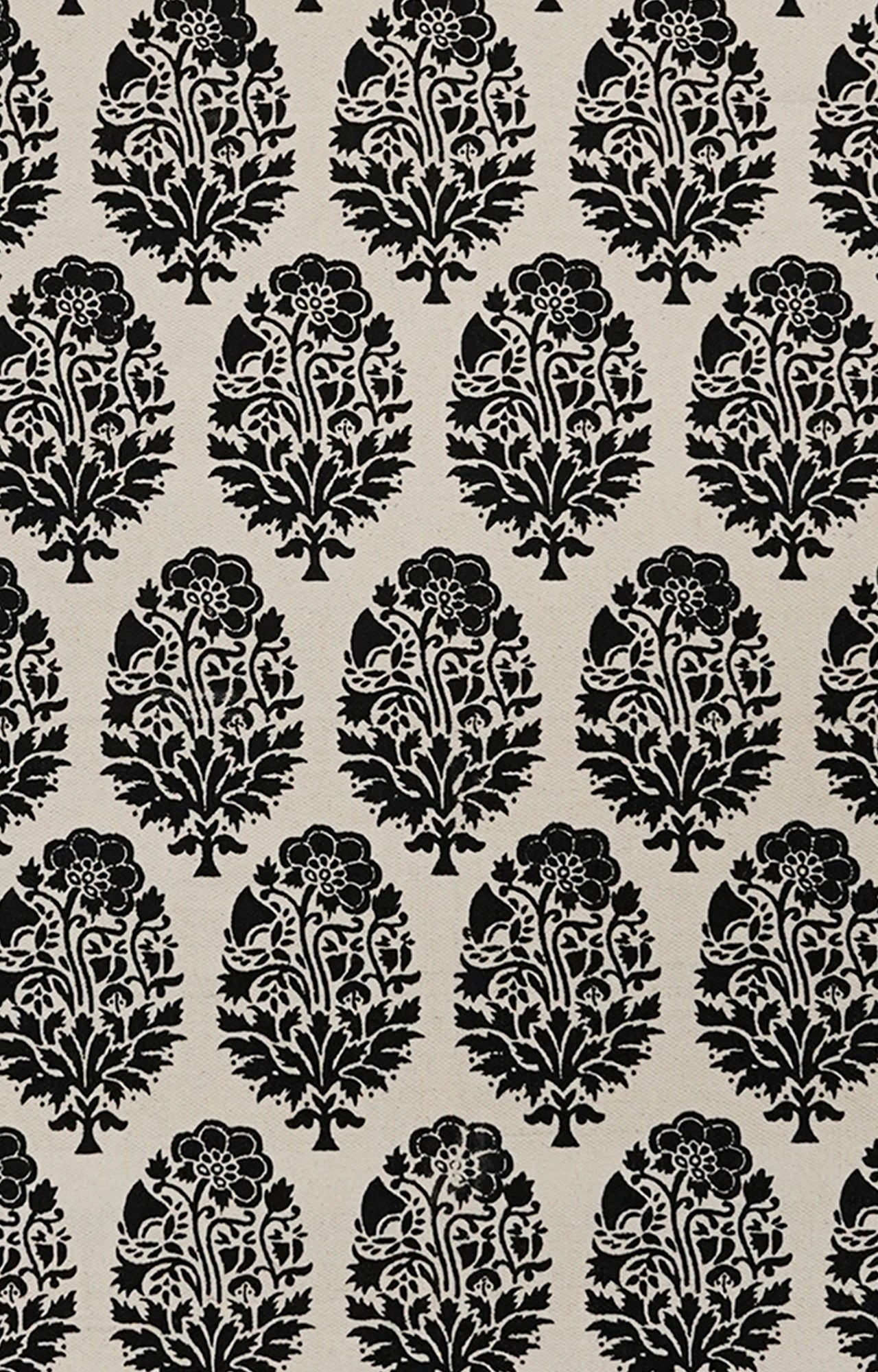 Mughal Butta Block-Printed Cotton Rug