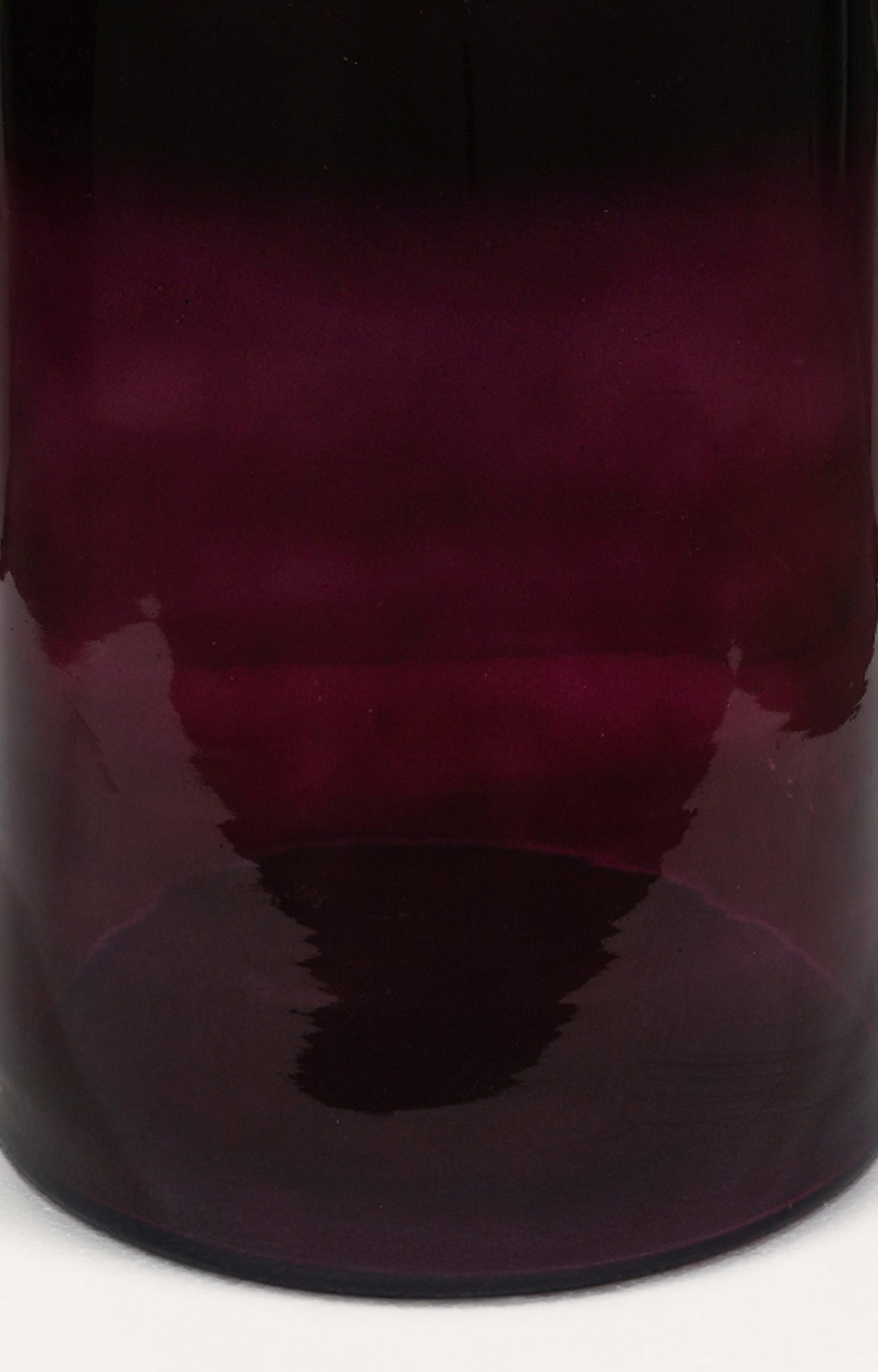 Plum Purple Bottle-Shaped Glass Vase