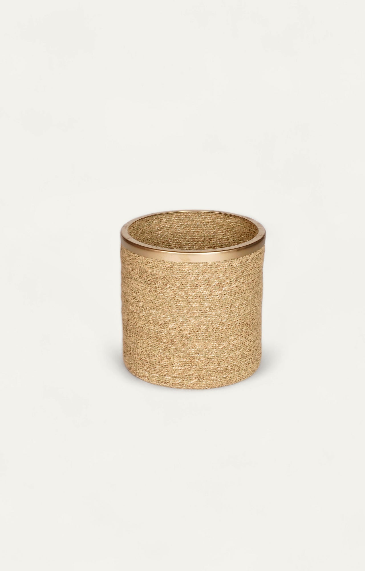 Large Seagrass Basket with Metal Rim