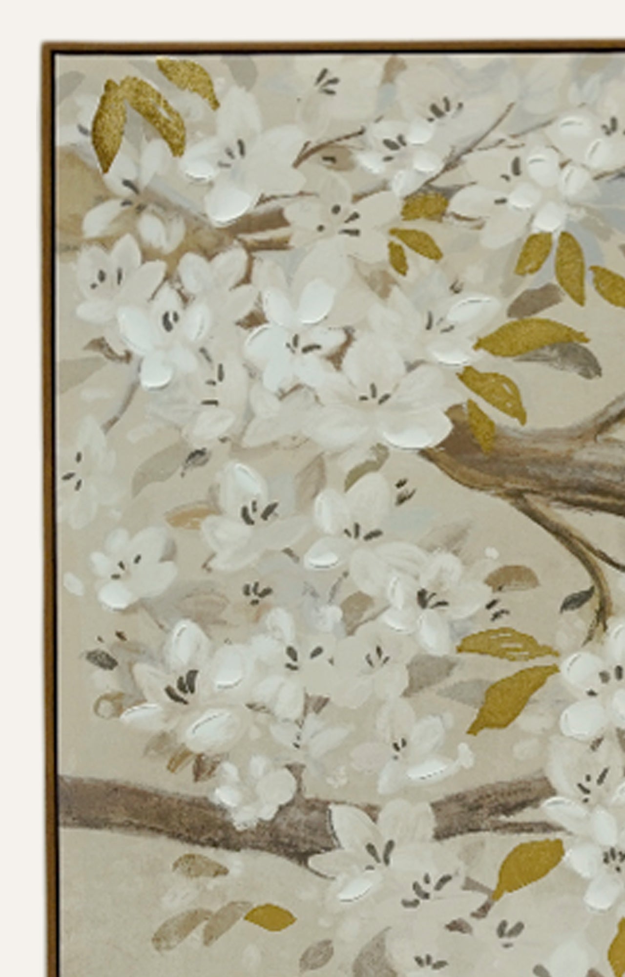 Tree with Leaves Canvas Painting with Frame Set of 3