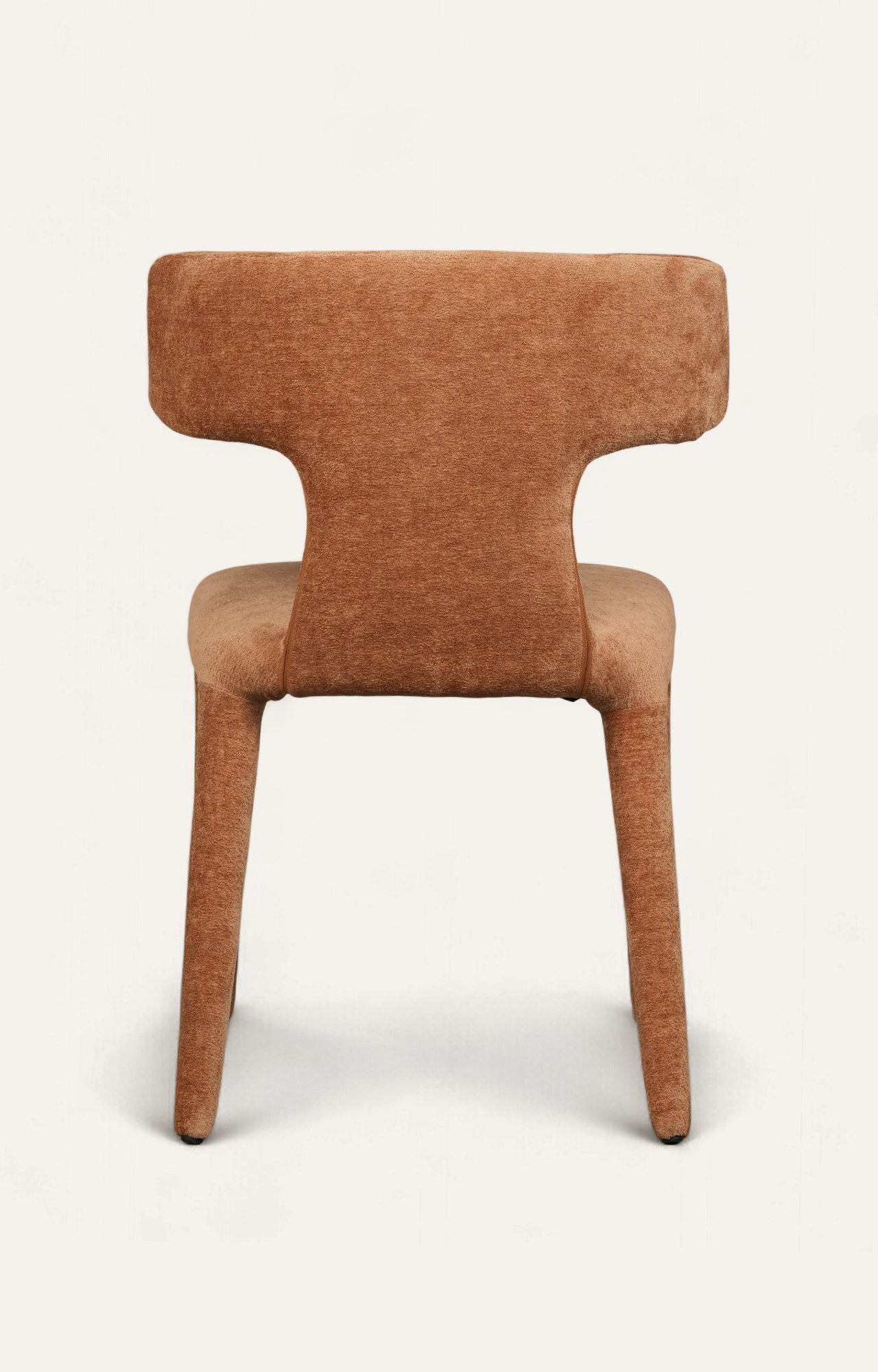 Modern Upholstered Dining Chair with Curved Backrest