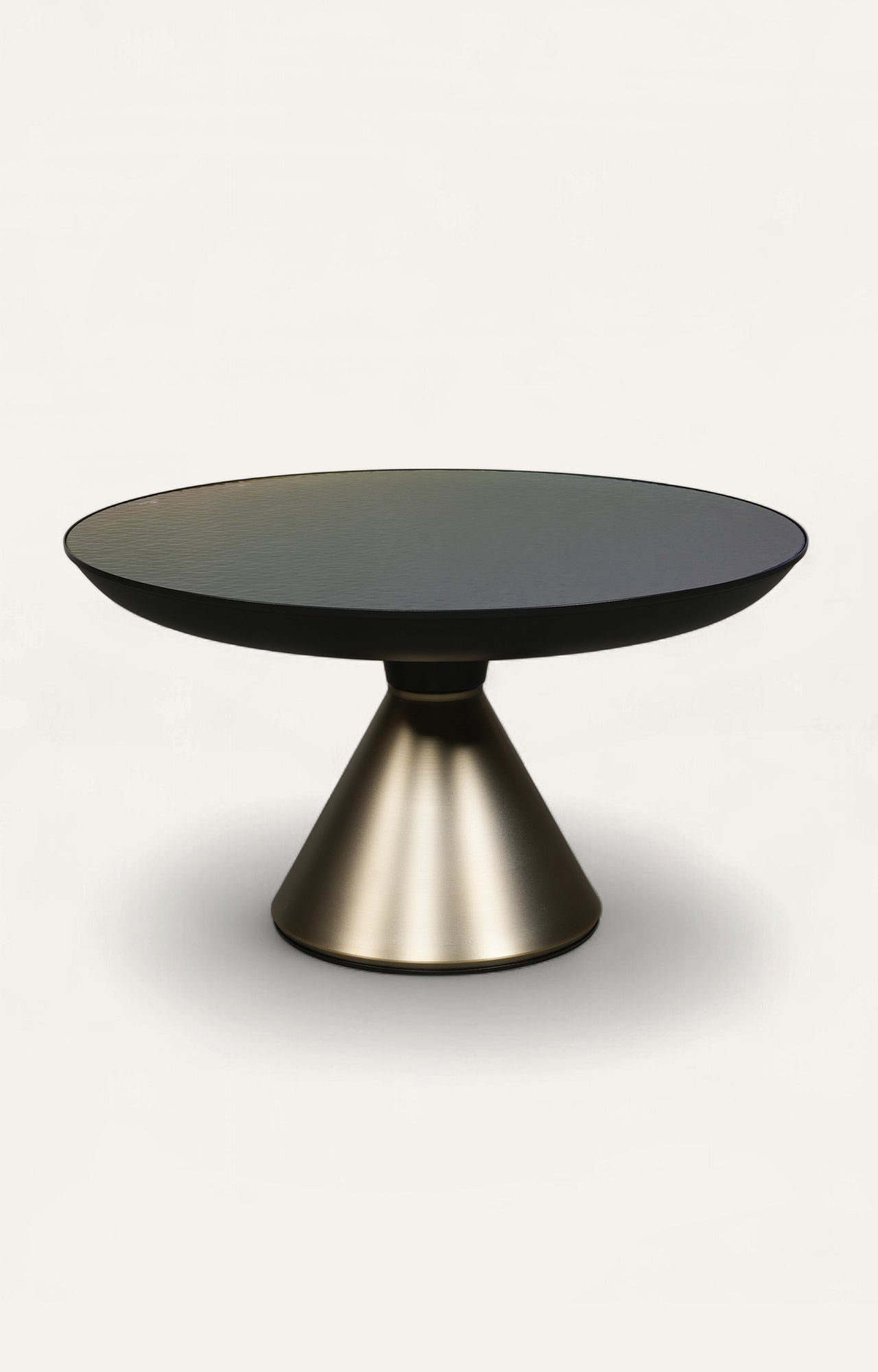 Brass Cone Base Nesting Coffee Tables Set of 2