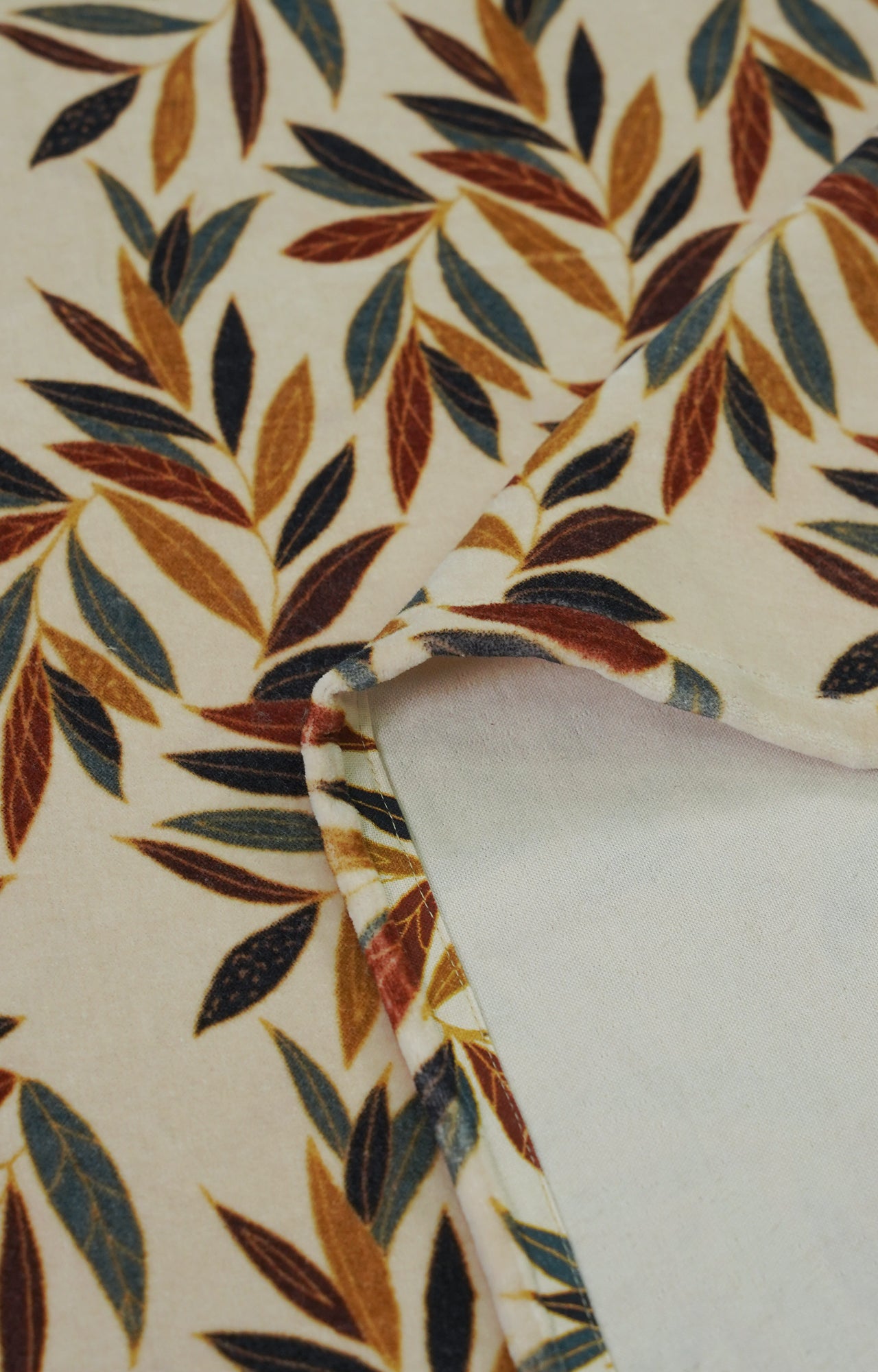 Playful Autumn Leaf Digital Print Throw