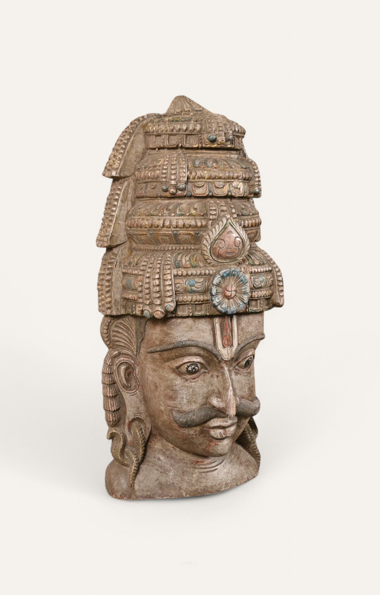 Traditional Hand-Carved Wooden Wall Mask
