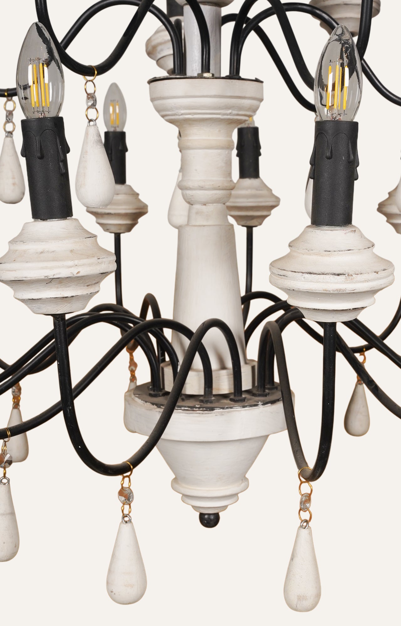 Two-Tier White Grand Chandelier