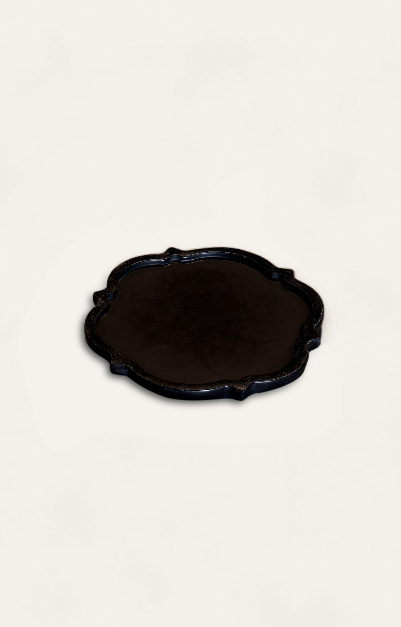 Lydia Black Marble Platter Set (Set of 3)