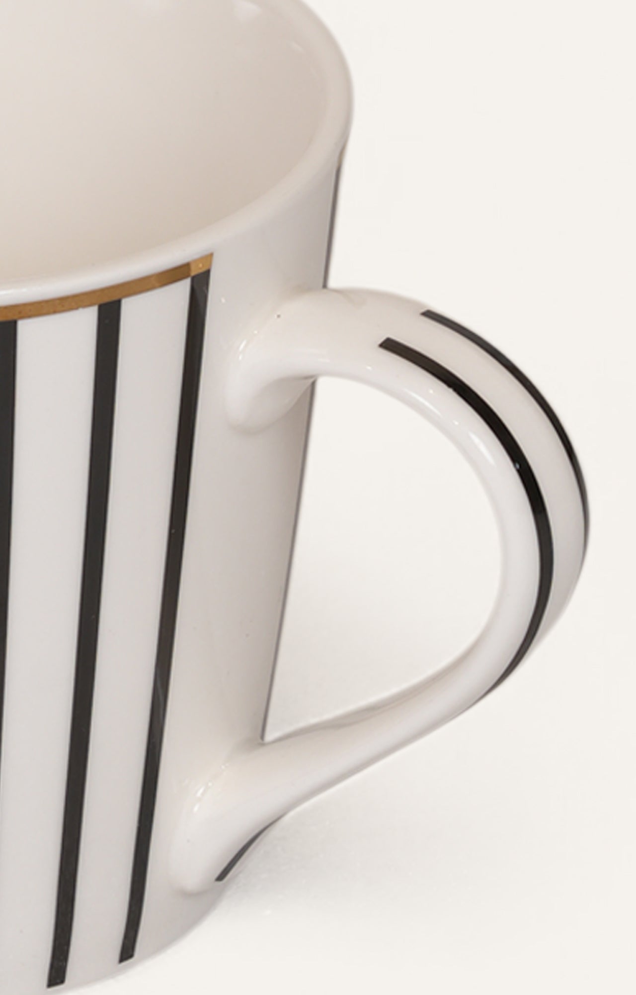 Noir Stripe Ceramic Cup