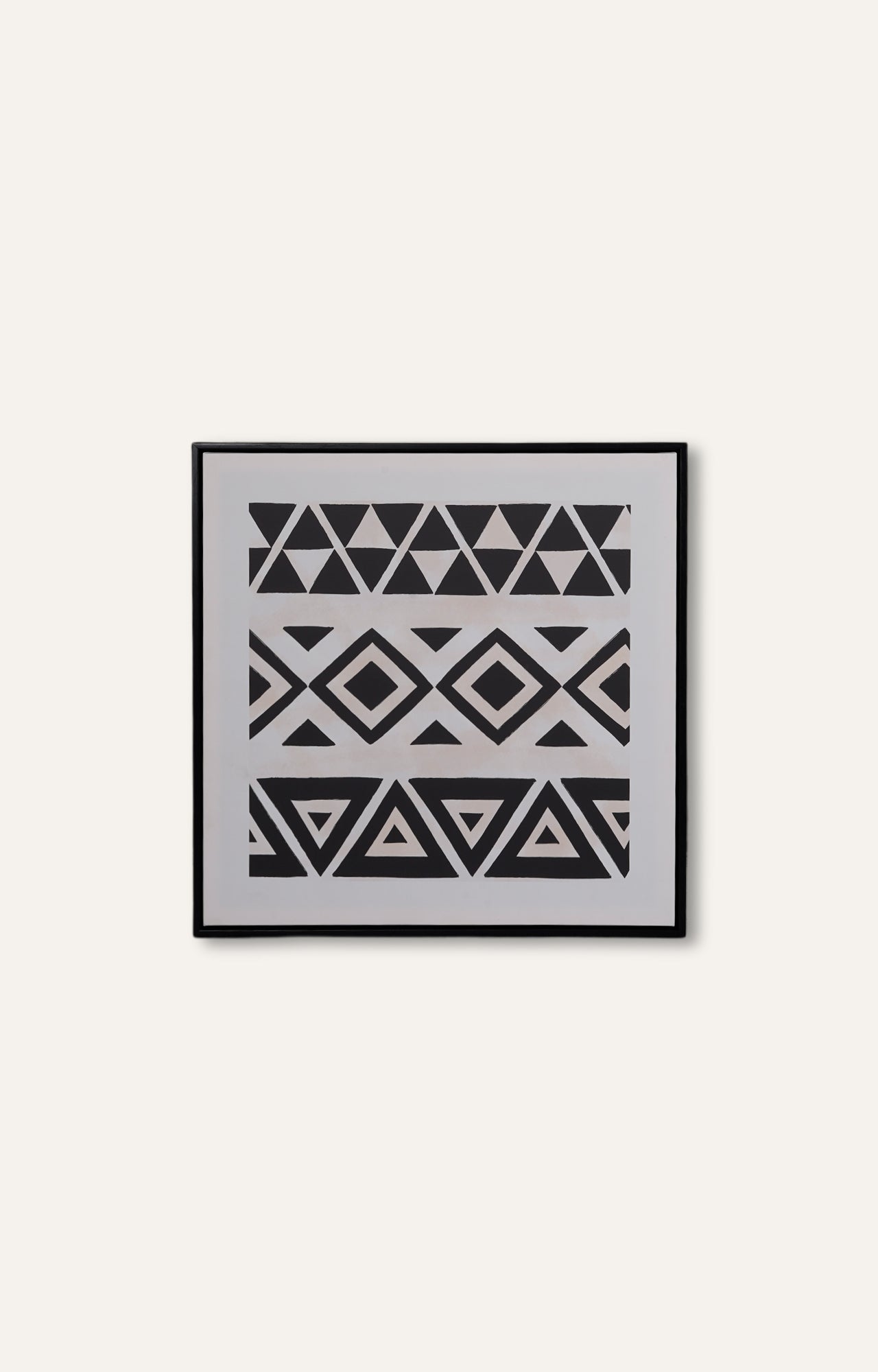 Set of 4 Black Boho Canvas Print with Foil Embellishments Wall Art