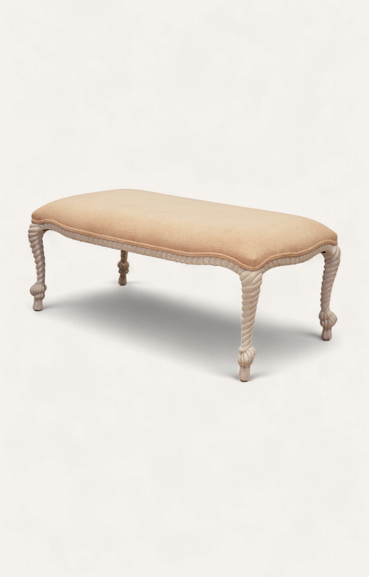 Vintage Rope-Leg Ottoman