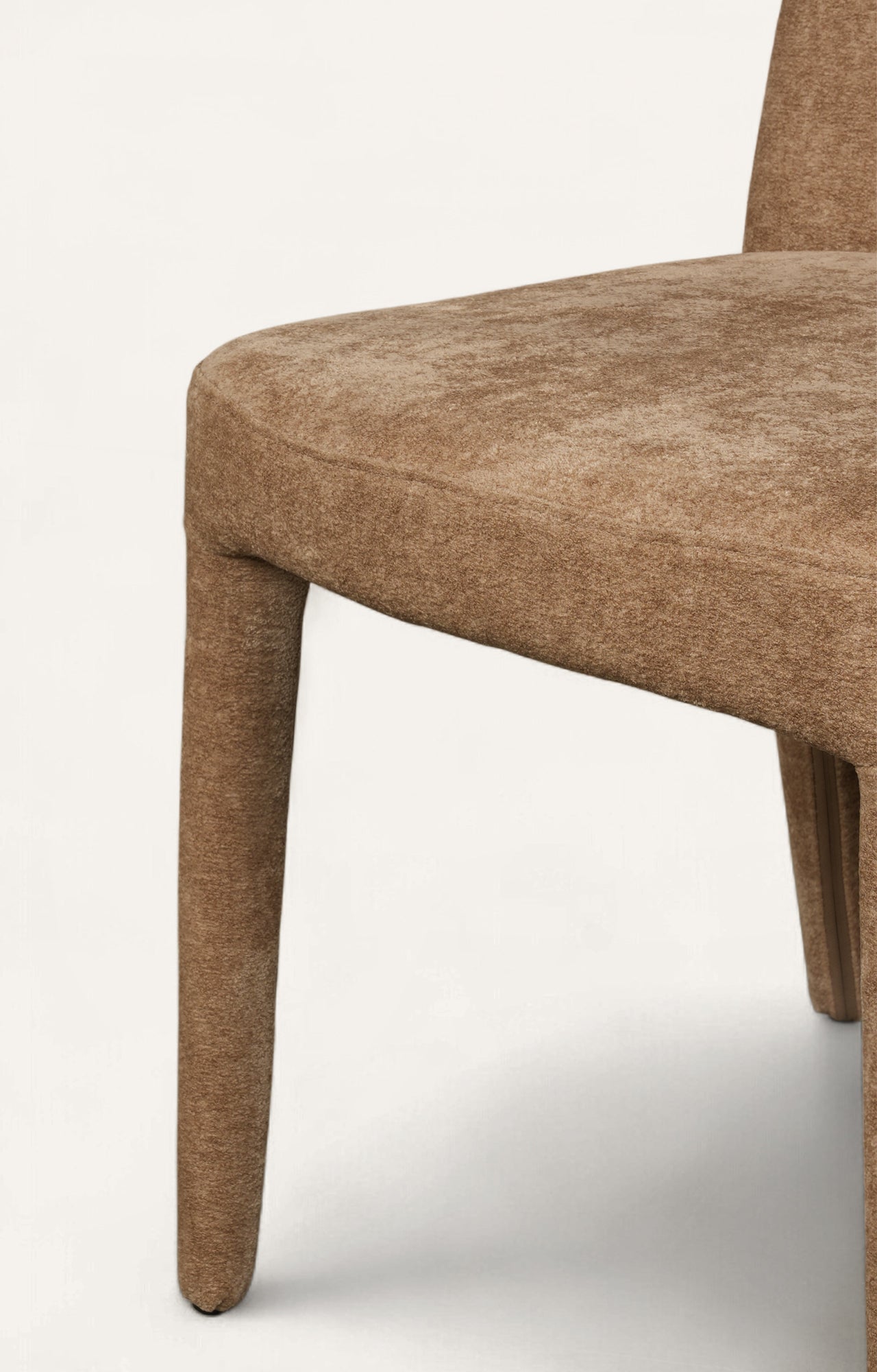 Upholstered Parsons Dining Chair in Camel