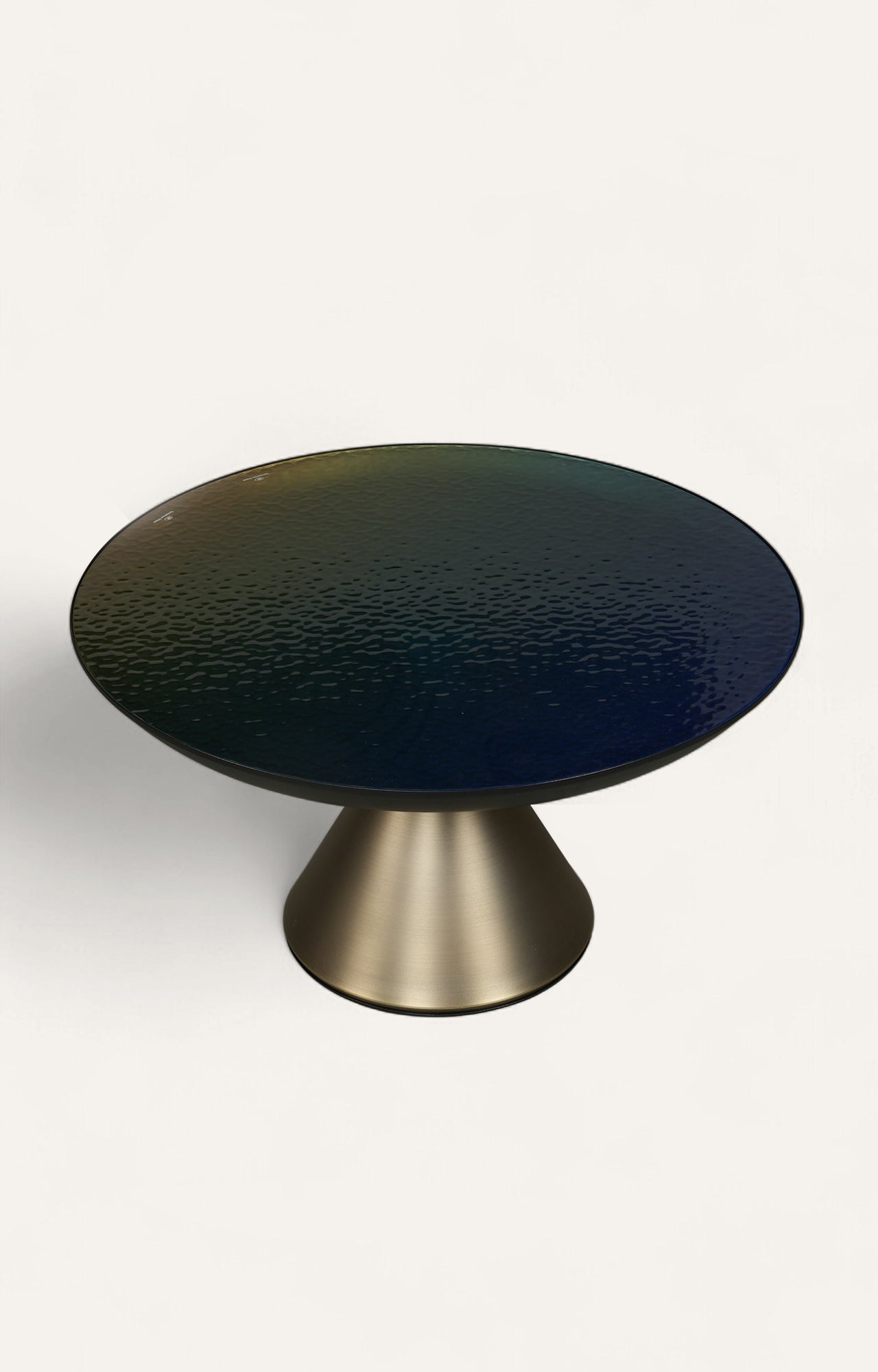 Brass Cone Base Nesting Coffee Tables Set of 2