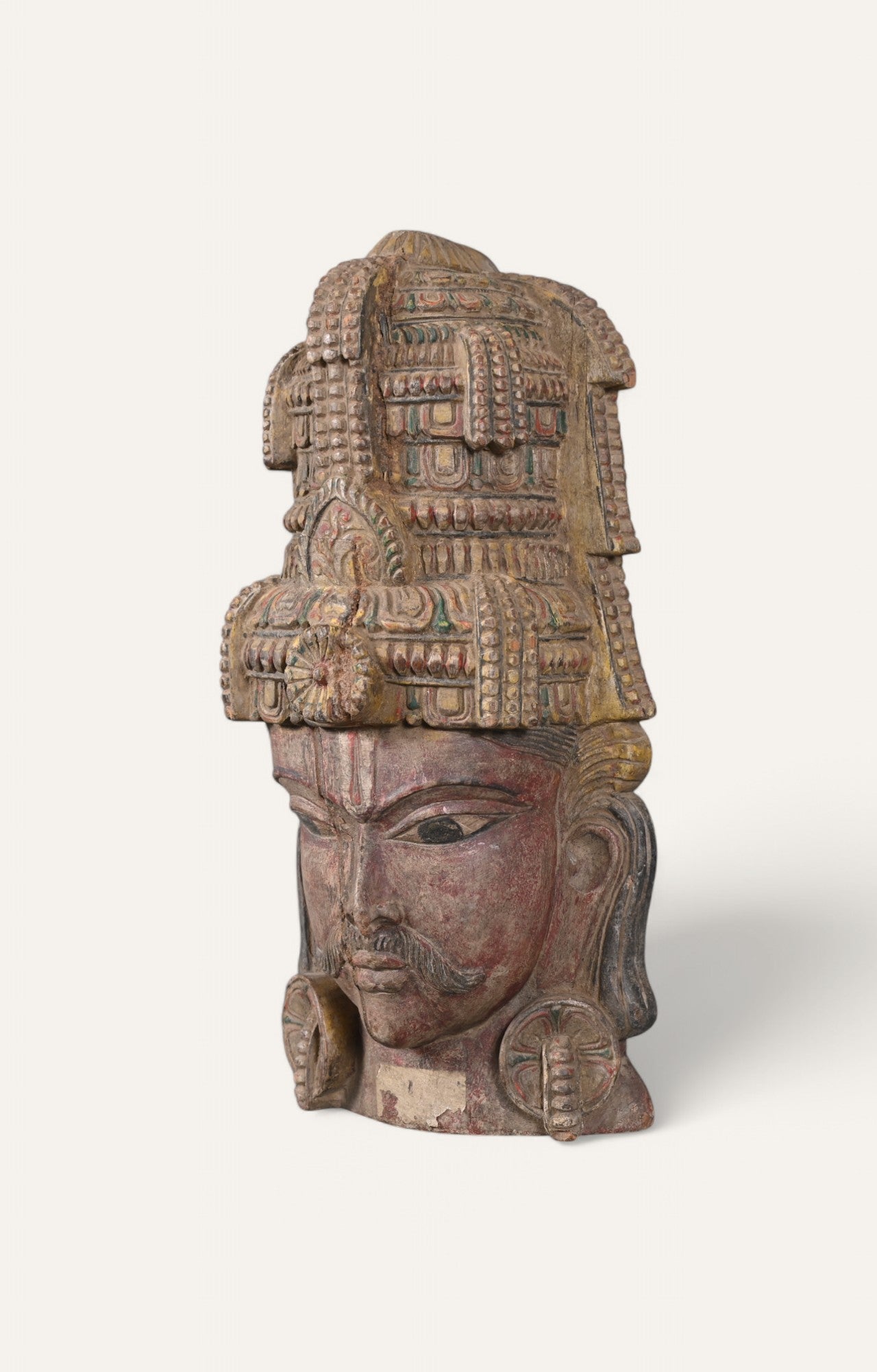 Traditional Hand-Carved Wooden Wall Mask