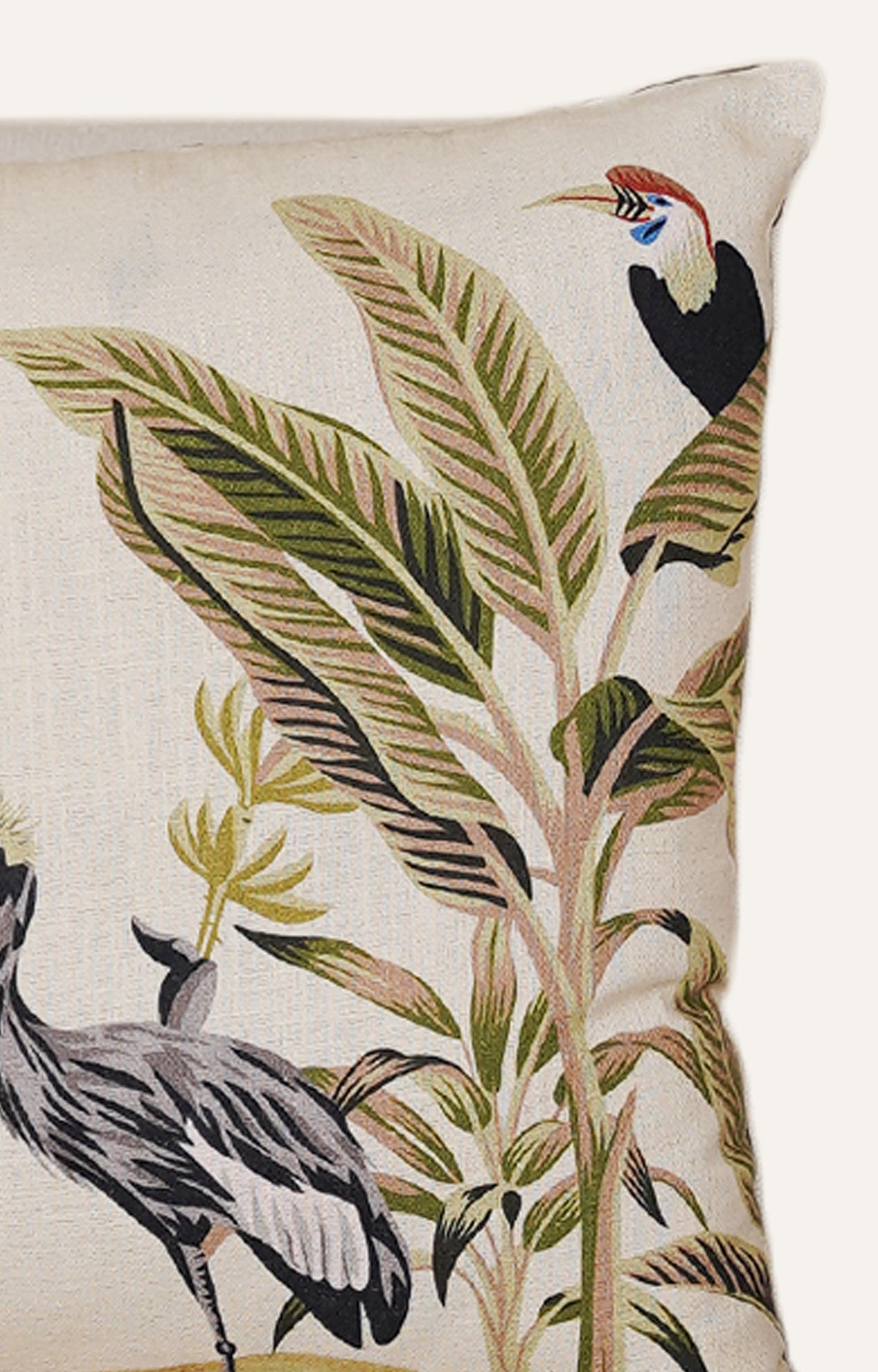 Cranes Cotton Cushion Cover