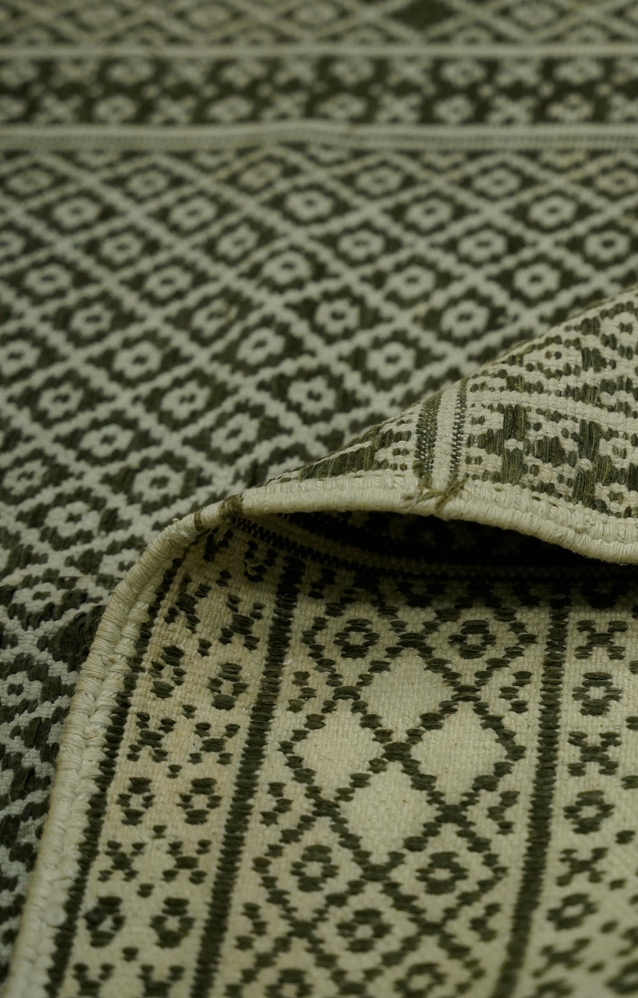 Paithani Handwoven Cotton Rug with Tassels