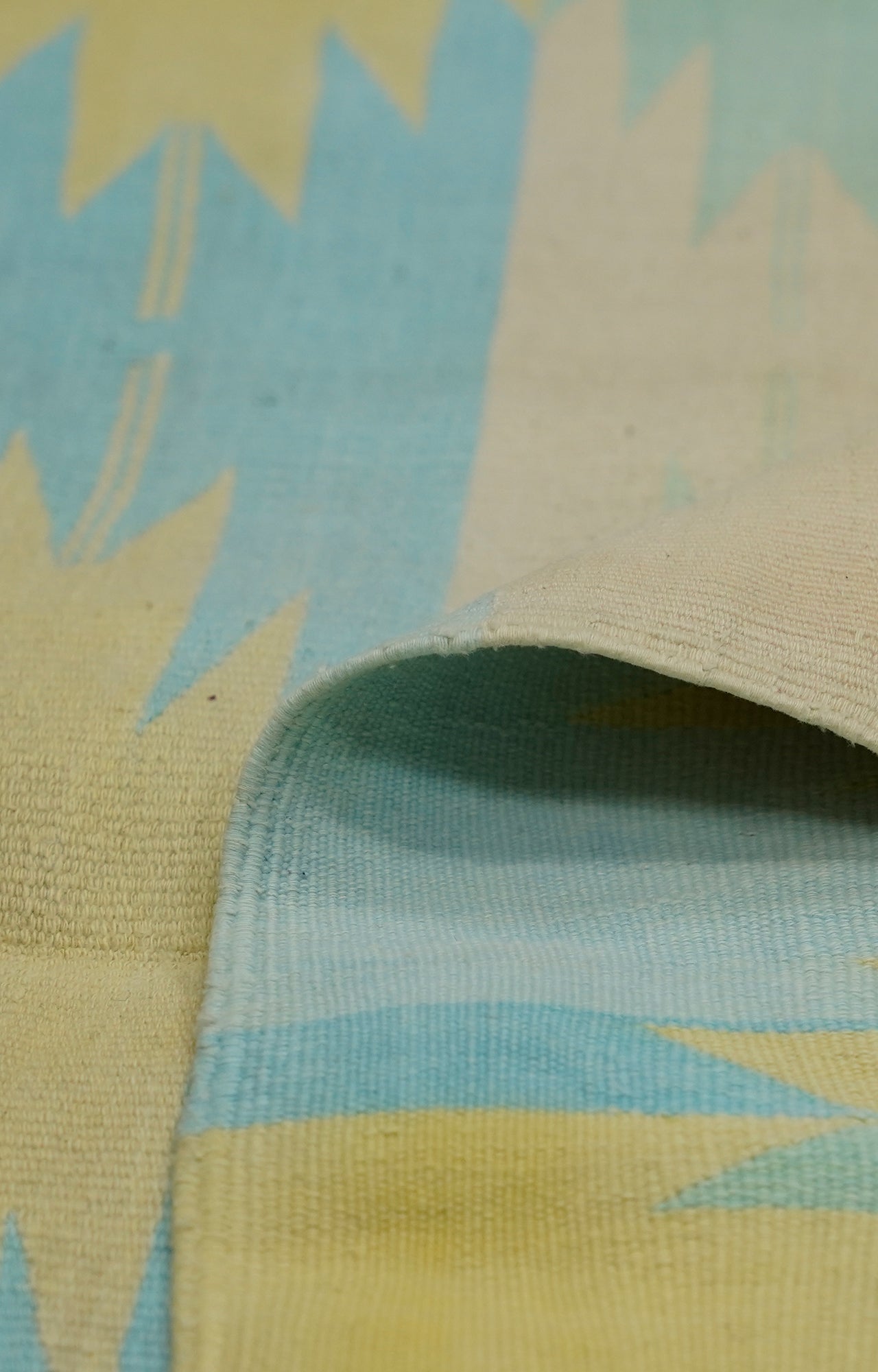 Pastel Ikat Handwoven Cotton Rug