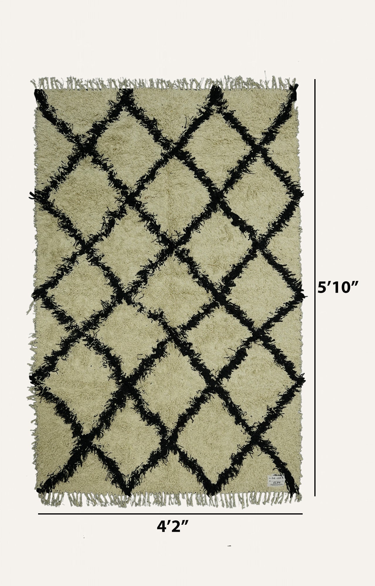 Moroccan Shaggy Rug with Tassels