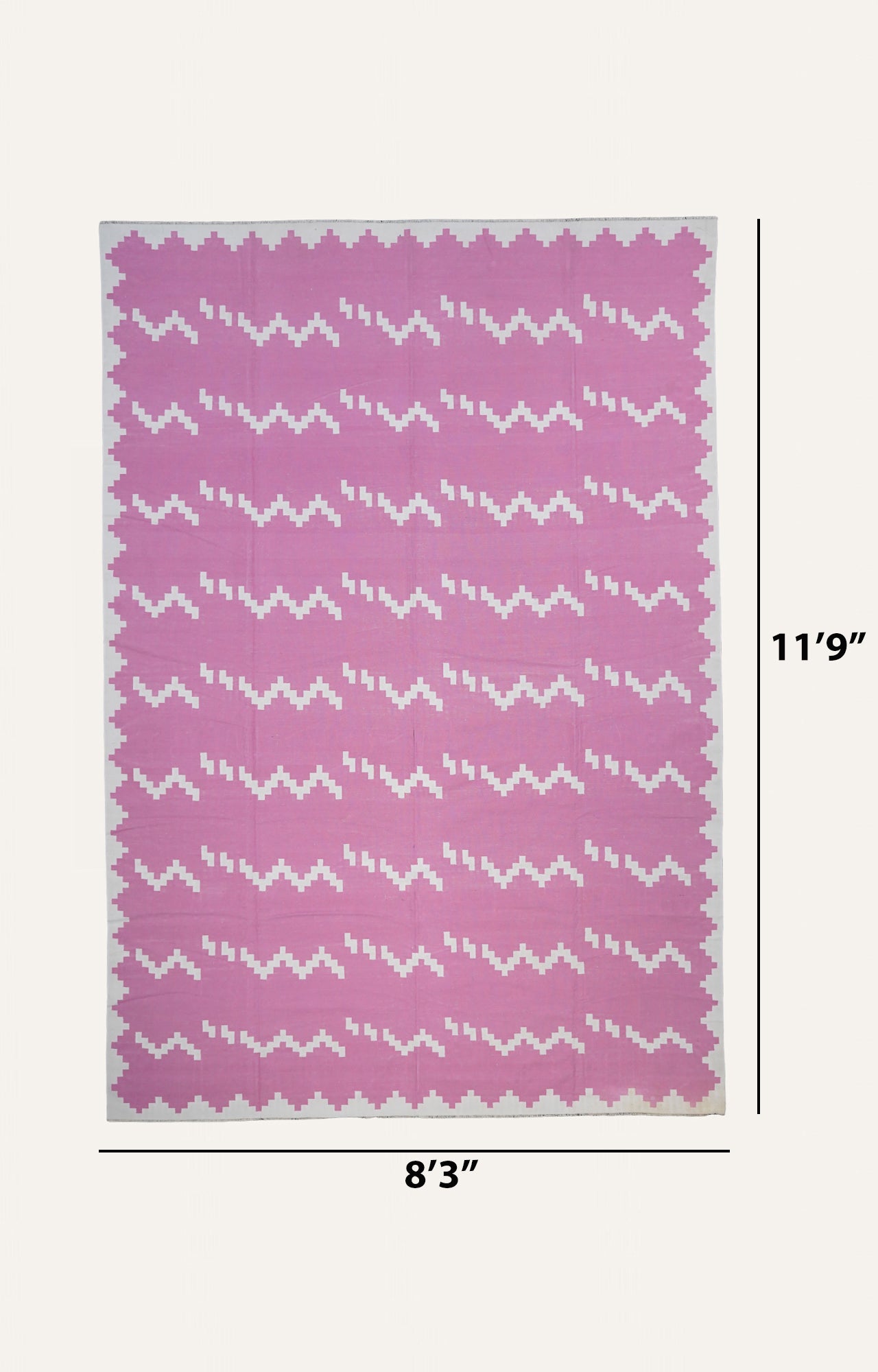 Pink Handwoven Cotton Rug