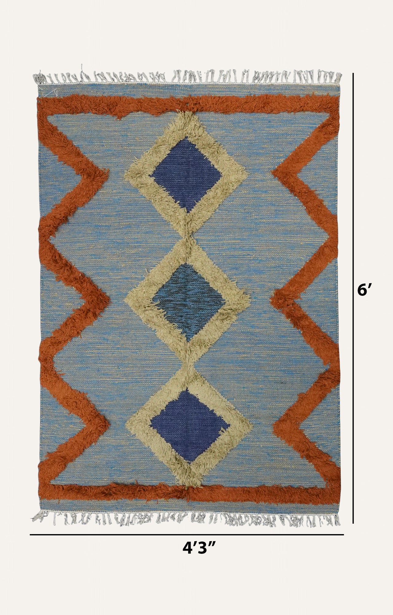Geometric Handtufted Cotton Rug