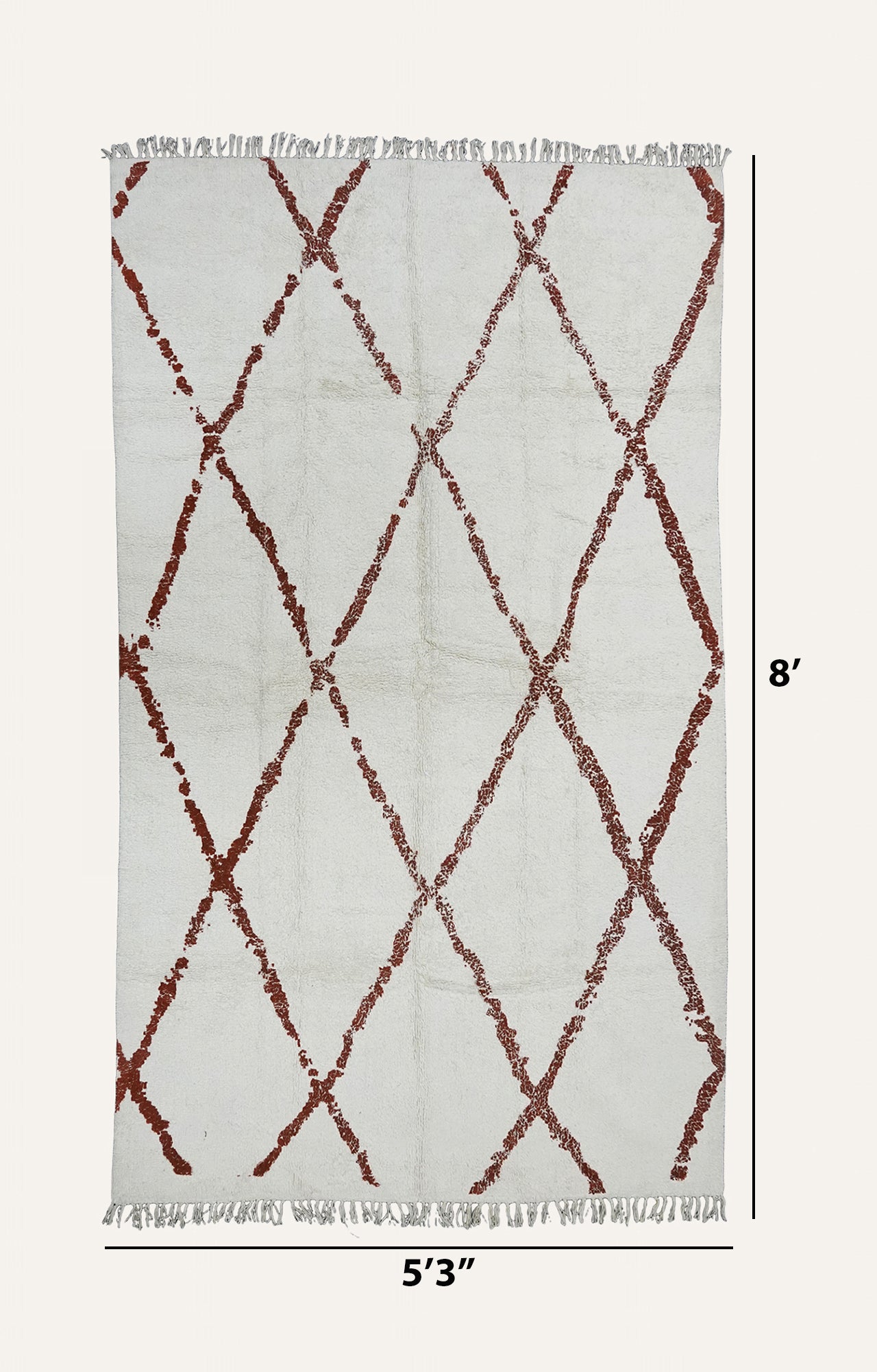 Cross Pattern Woolen Rug