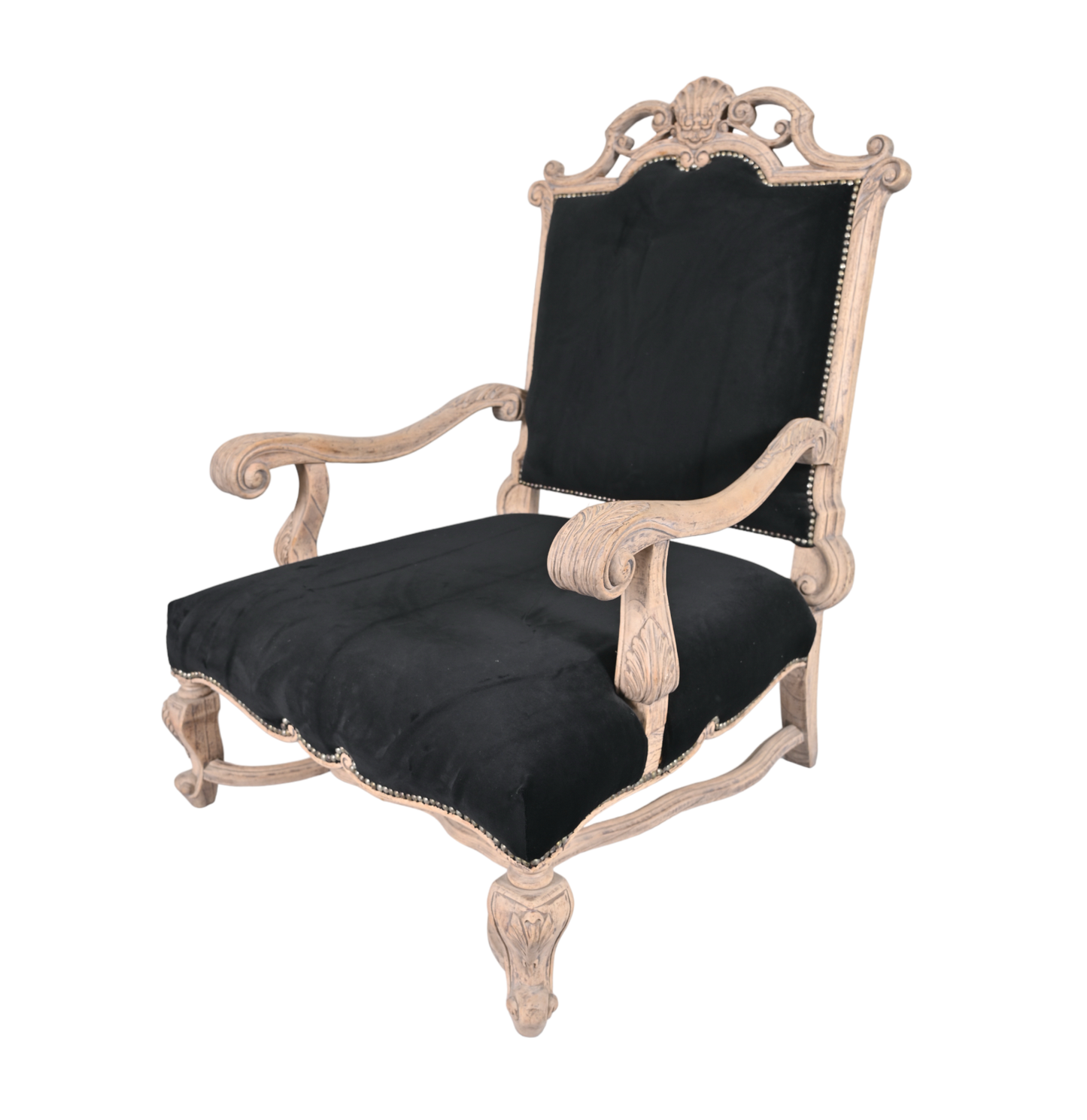 Antique wood arm chair