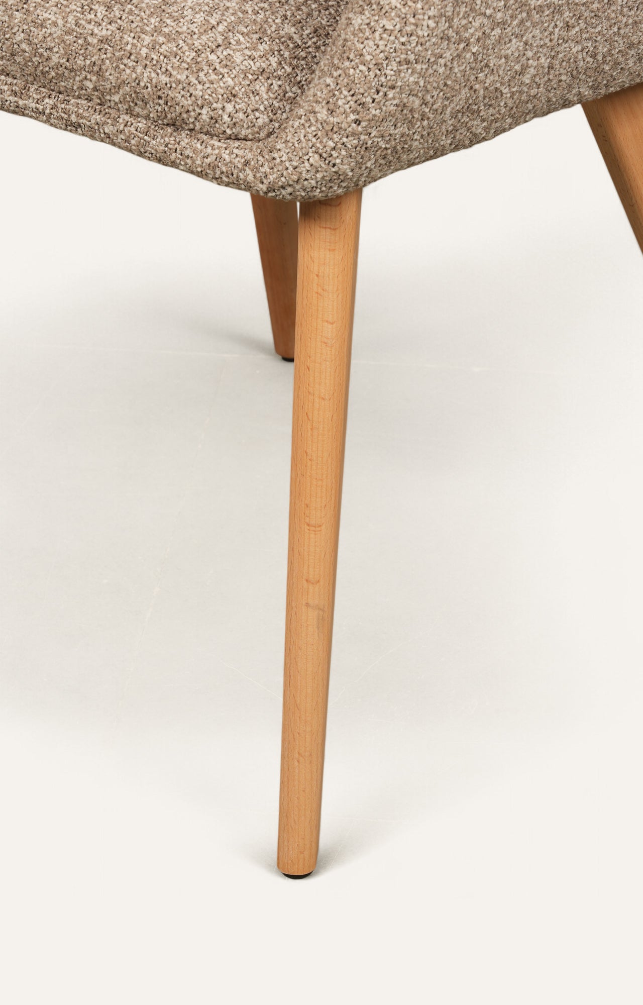 Mid-Century Modern Upholstered Armchair with Wooden Legs