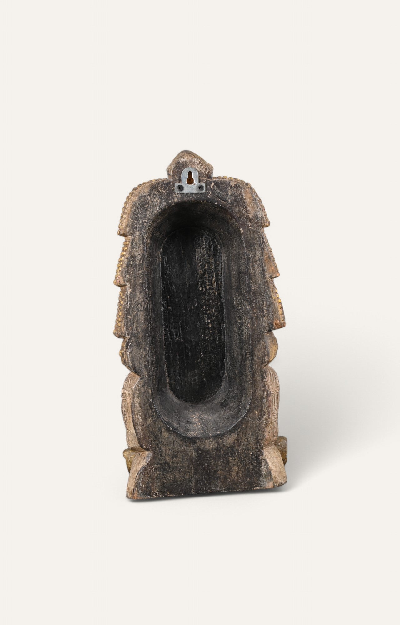 Guardian of Temples Hand-Carved Wooden Wall Mask