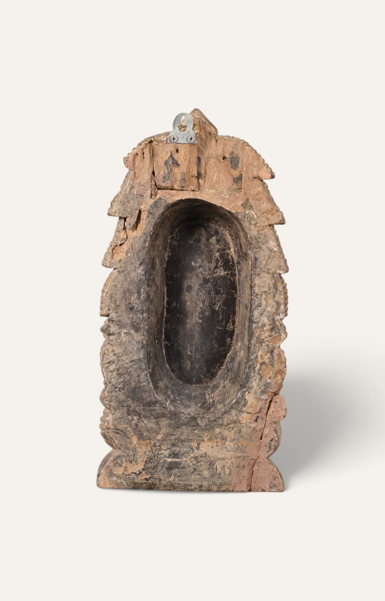 Rustic Hand-Carved Wooden Wall Mask