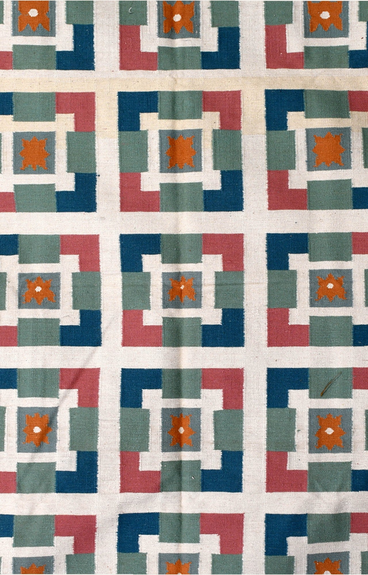 Woolen Geometric grid Rug