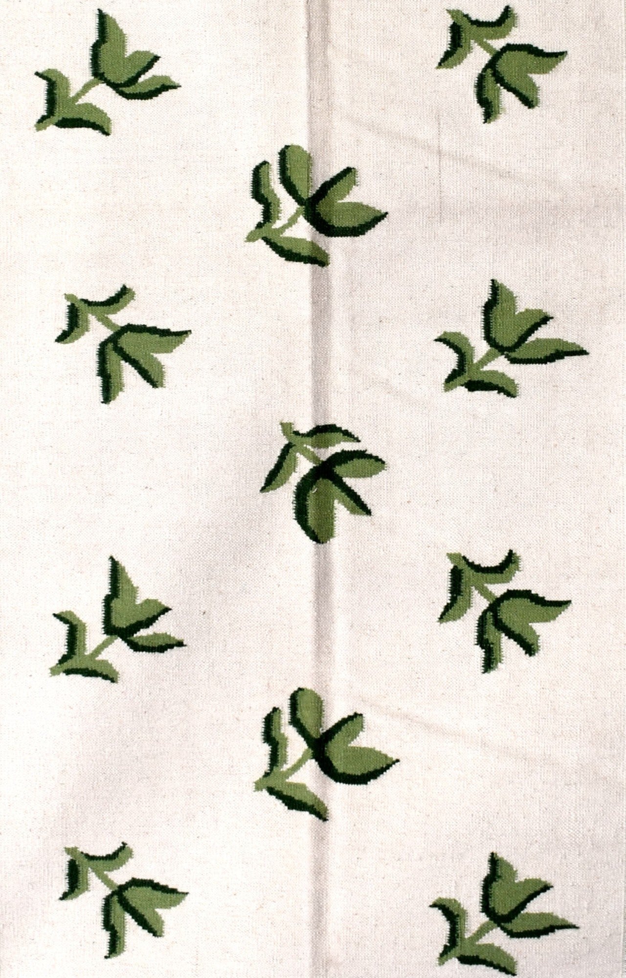 Handwoven woolen Leaf motif