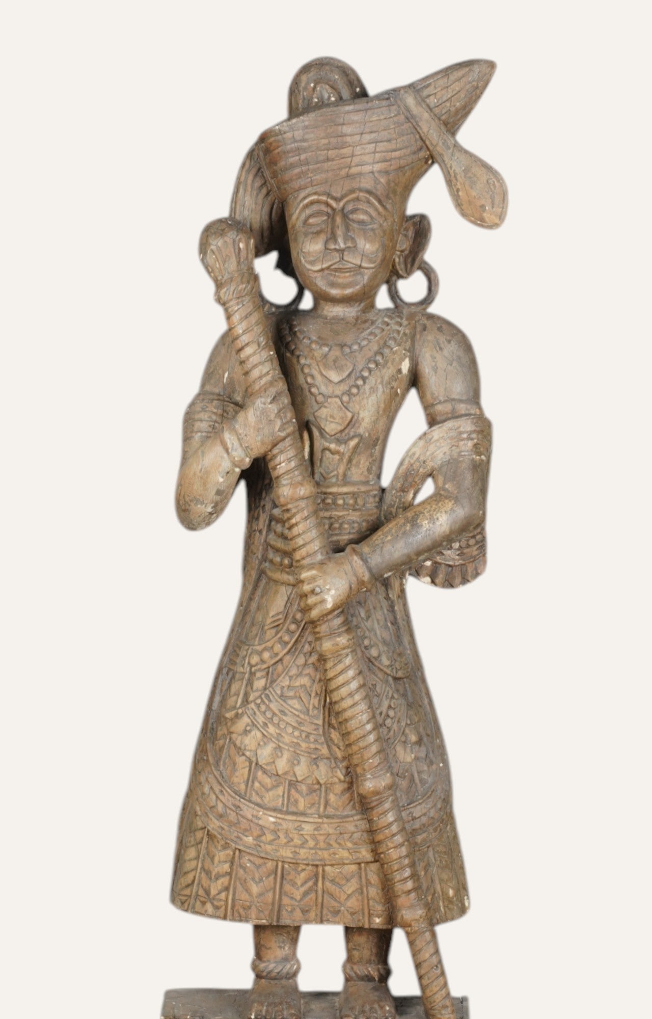 Abstract Wooden Figures On Stand