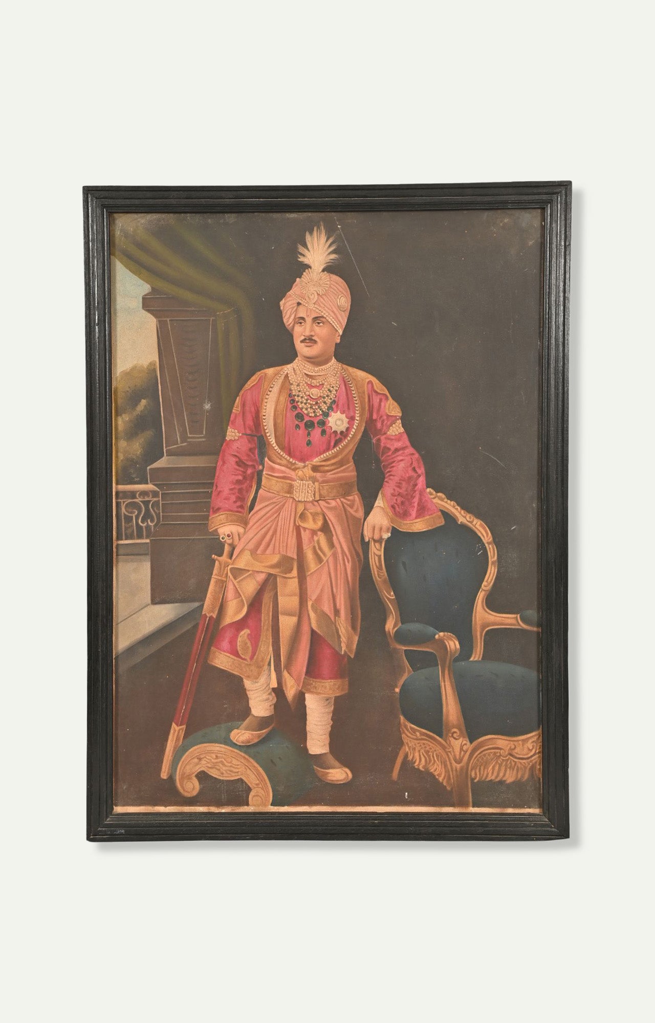 Oil Maharaja painting (Framed)