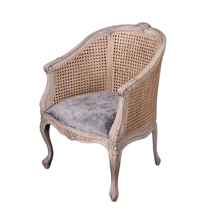 Rattan & Wooden Arm Chair