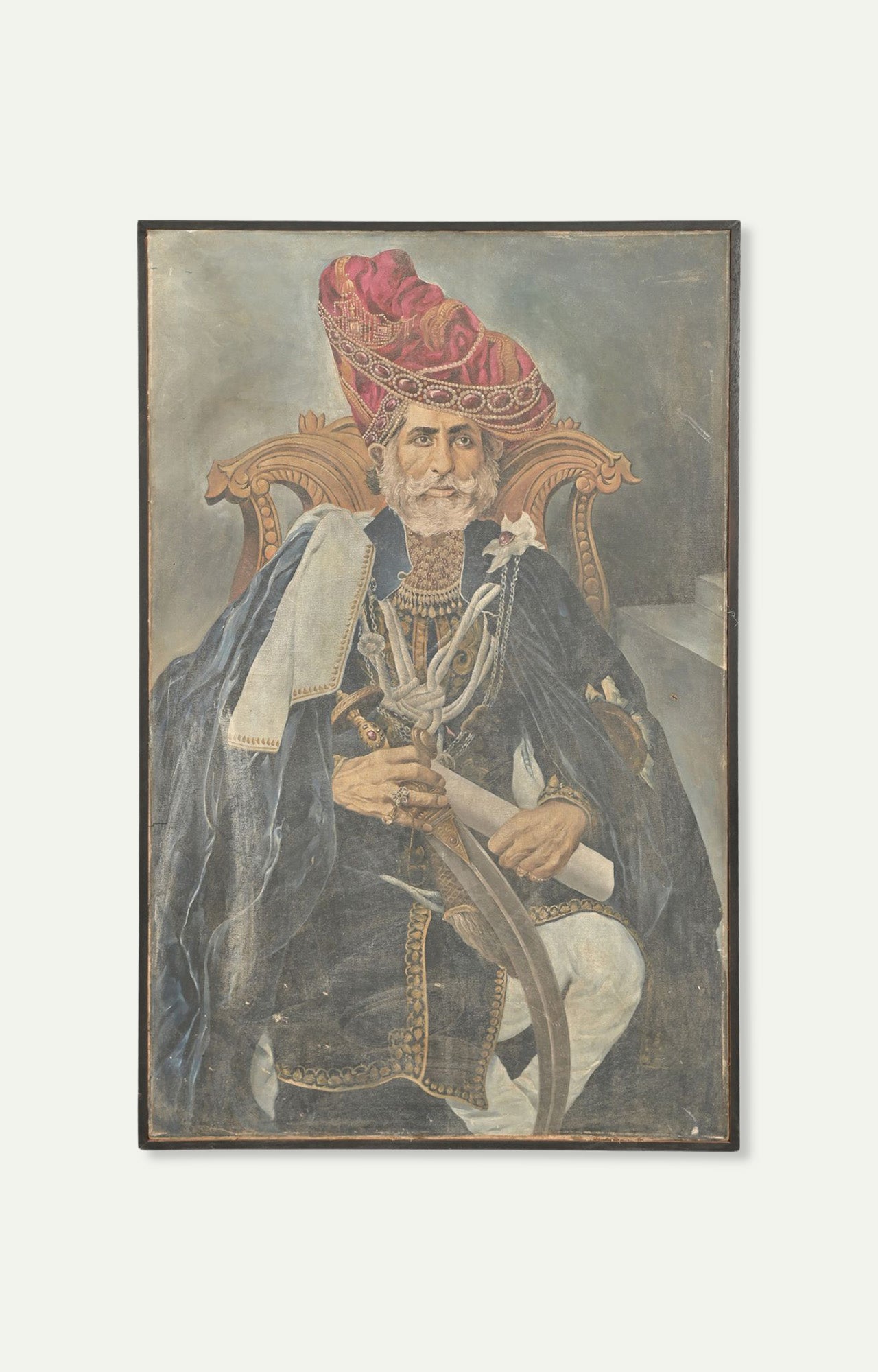 Oil Maharaja painting (Framed)