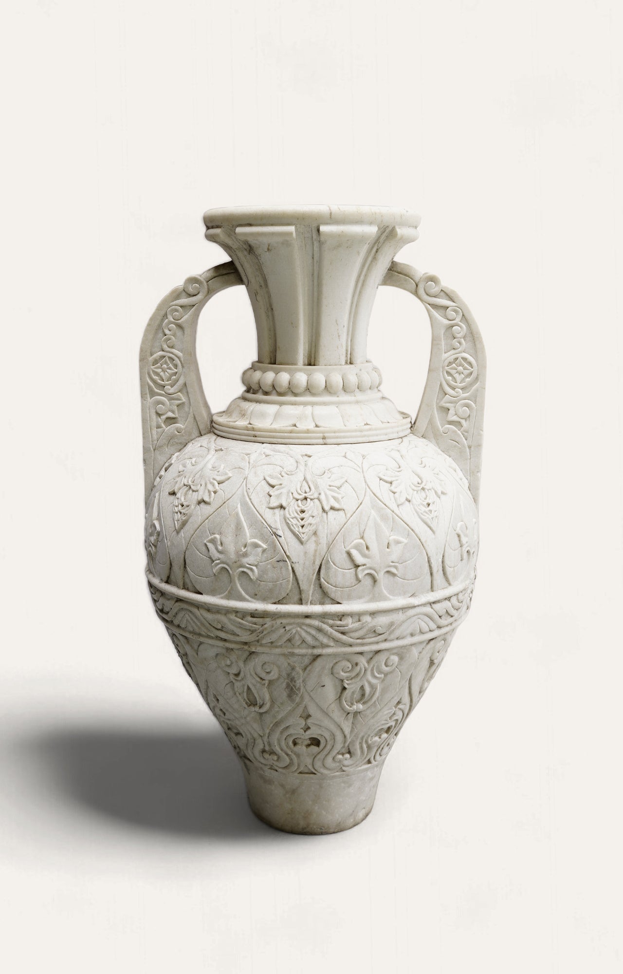 A Timeless Flourish: The Elegant Floral Ring Marble Planter - main