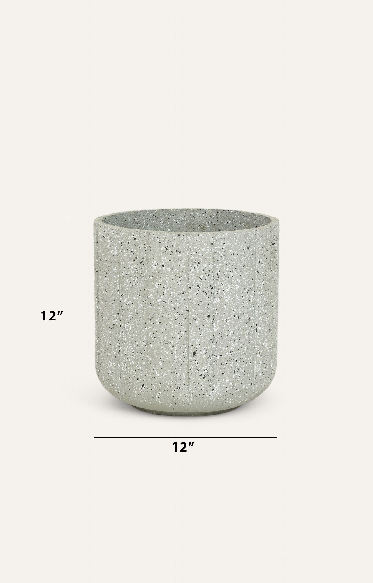 Grey Resin Planter - Big