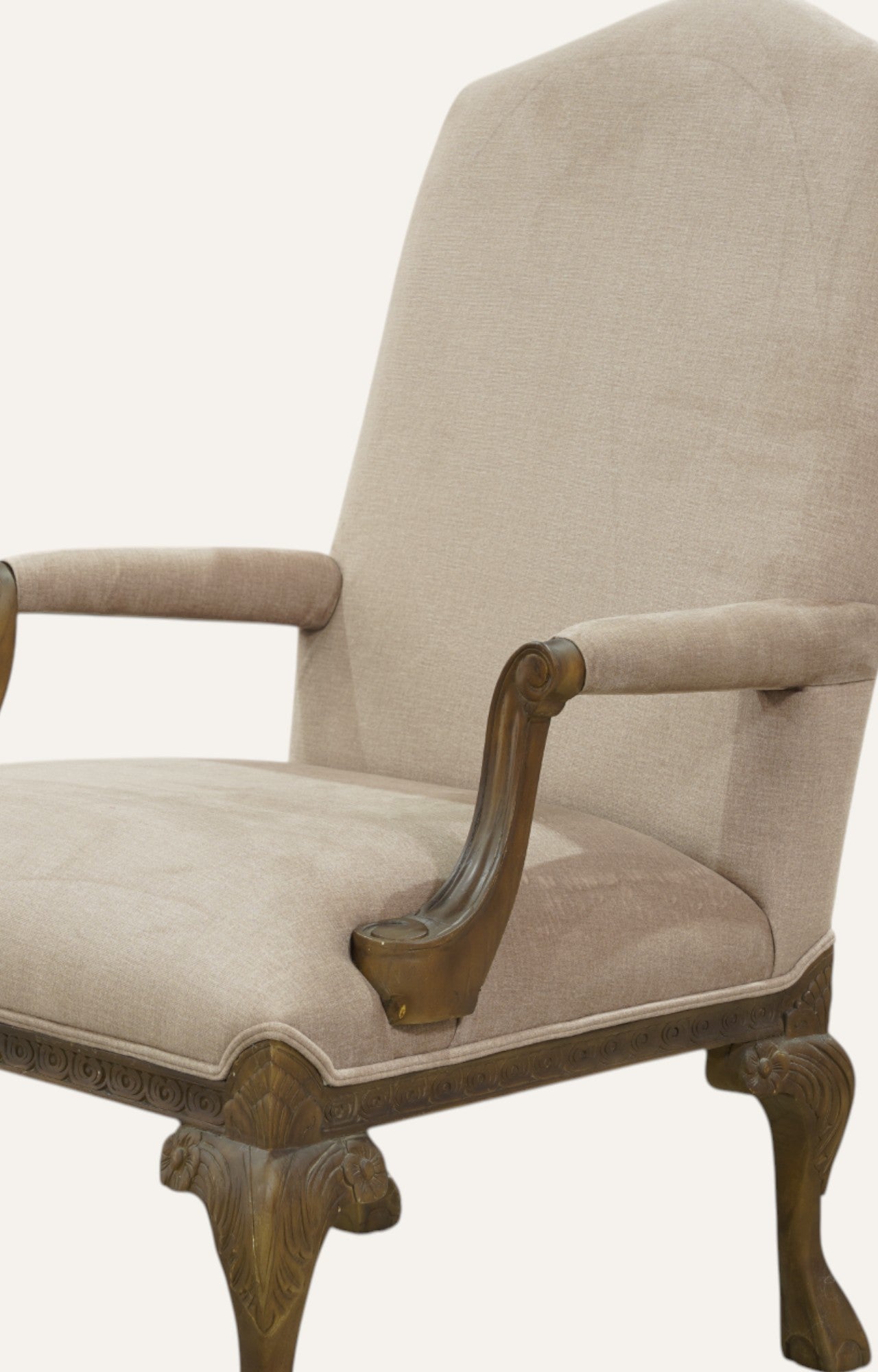 Classic High Back Armchair in Mango Green