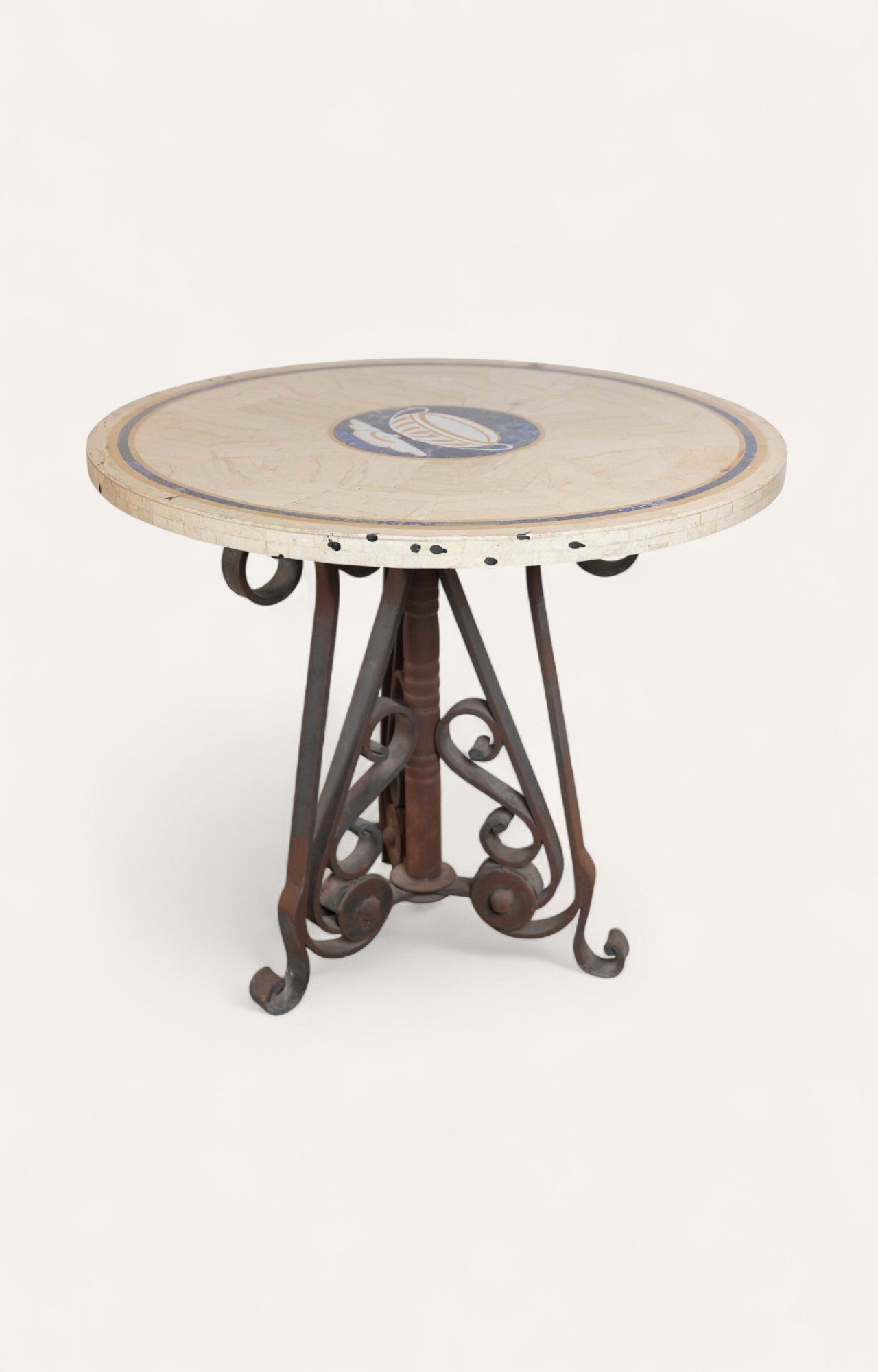 Marble Top With Metal Base Table