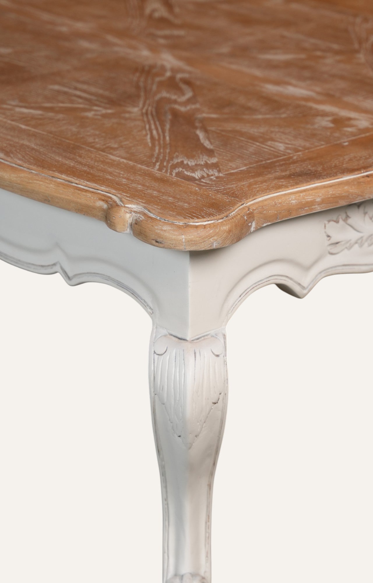 French carved parquet top table