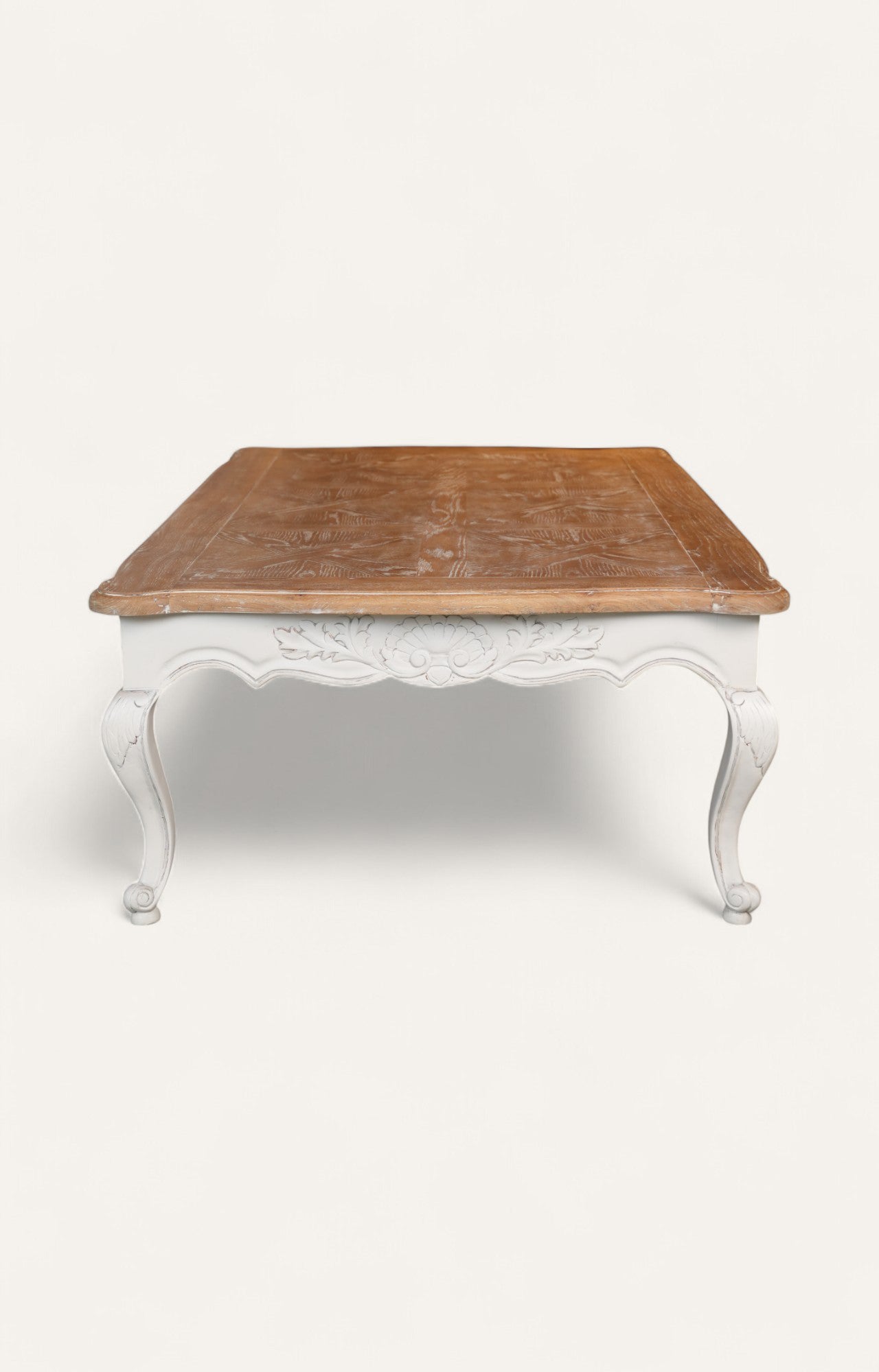 French carved parquet top table