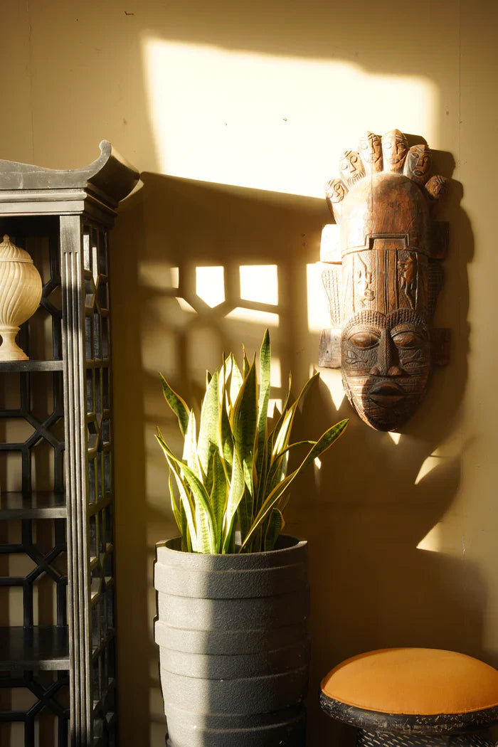 Layered Black Planter - Medium