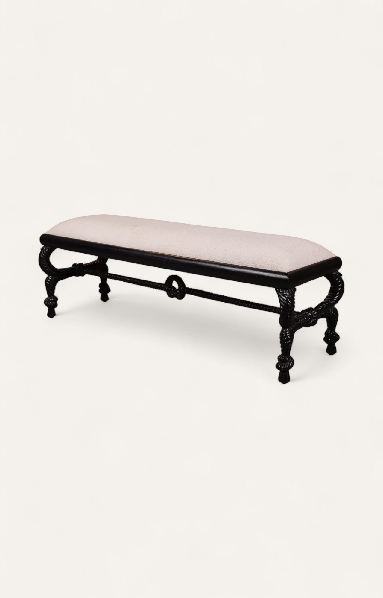 Spindle leg Upholstered Bench