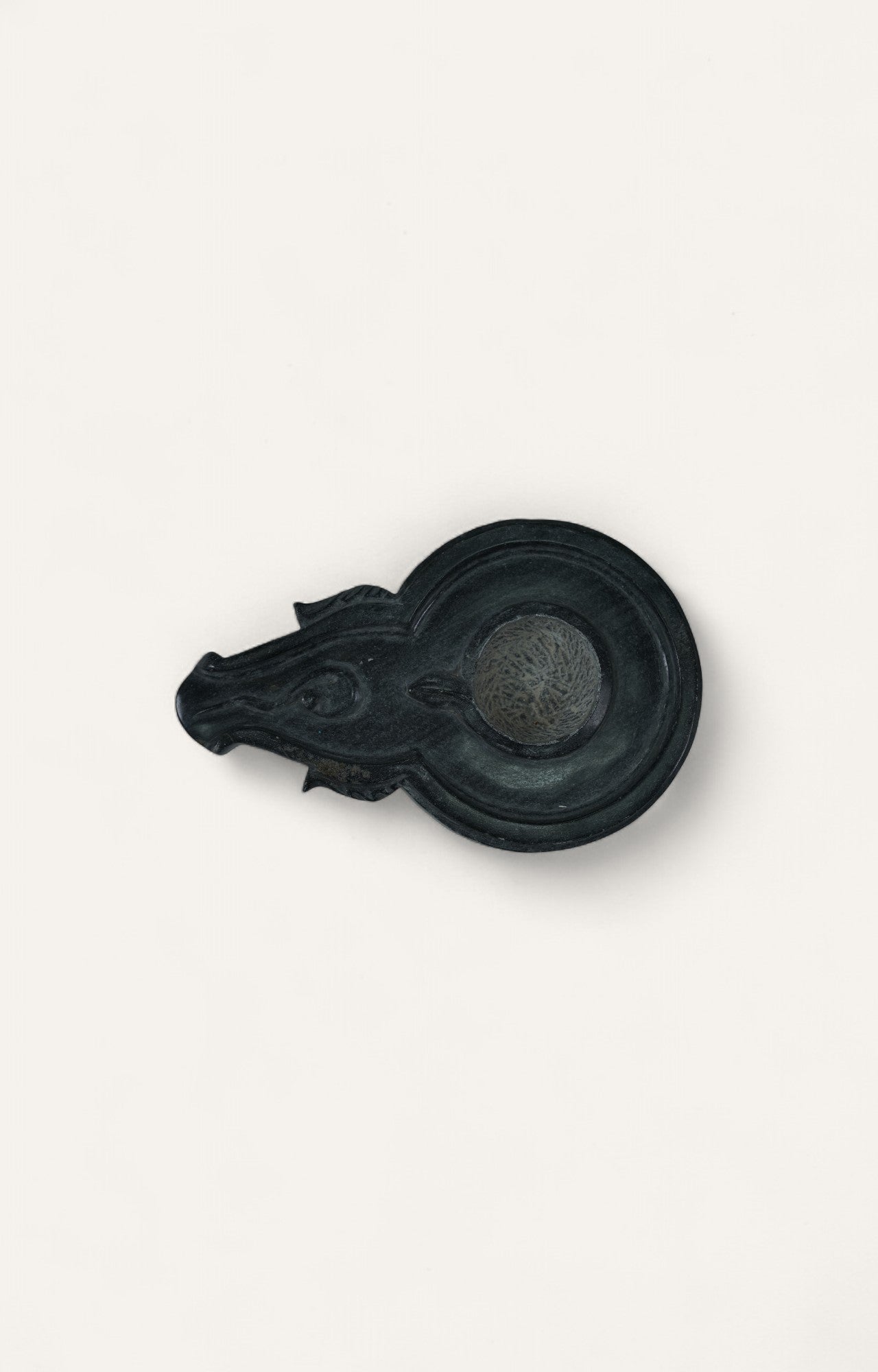 Antique Black Marble Shivalinga Base