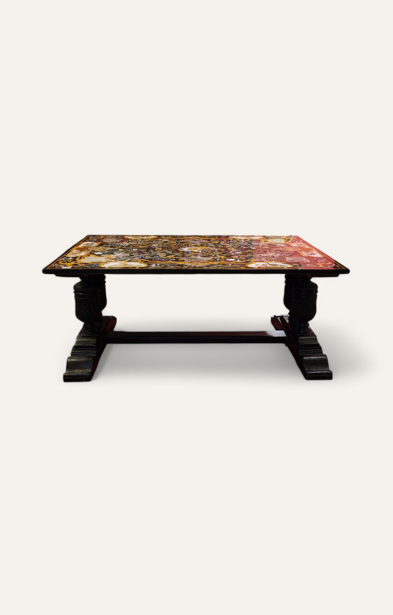 6 Seater Dining Table with Inlay Top