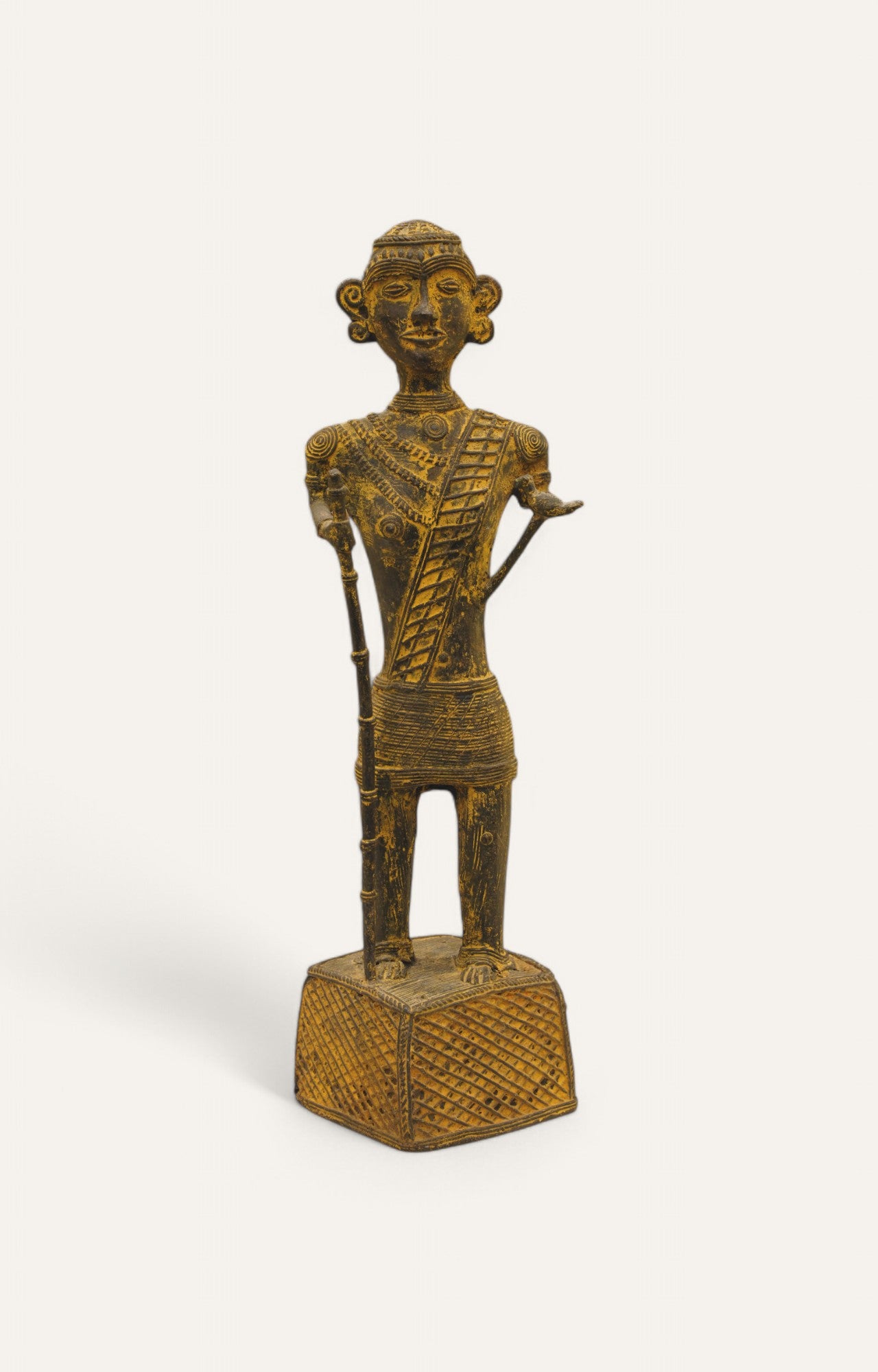 Handcrafted Dhokra Art Brass Figurine Table Accent