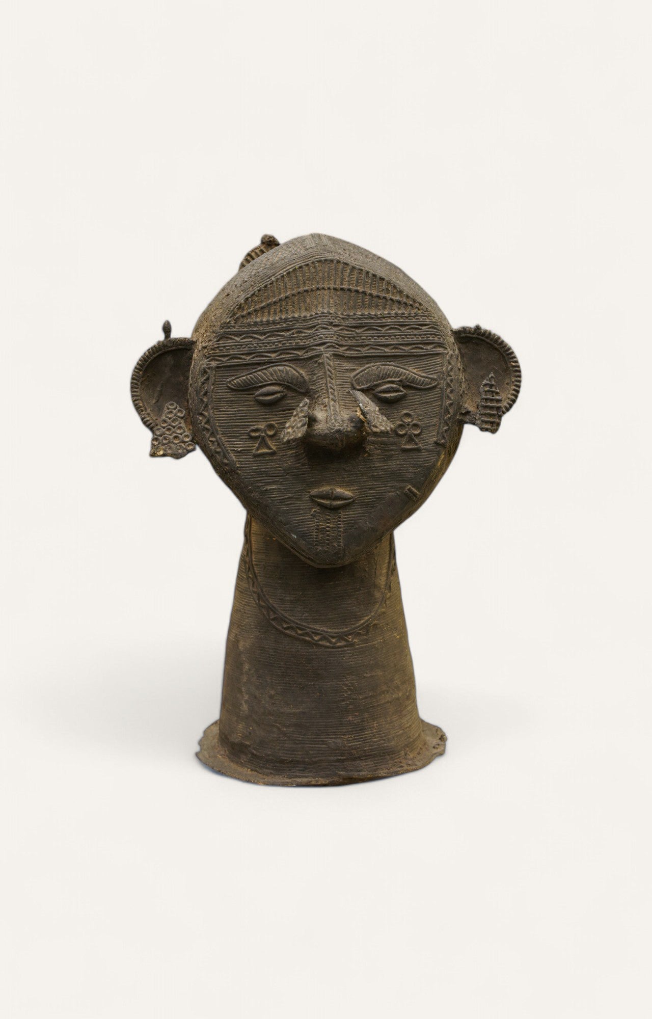 Eternal Dhokra Head Abstract Brass Vintage Sculpture Home Décor