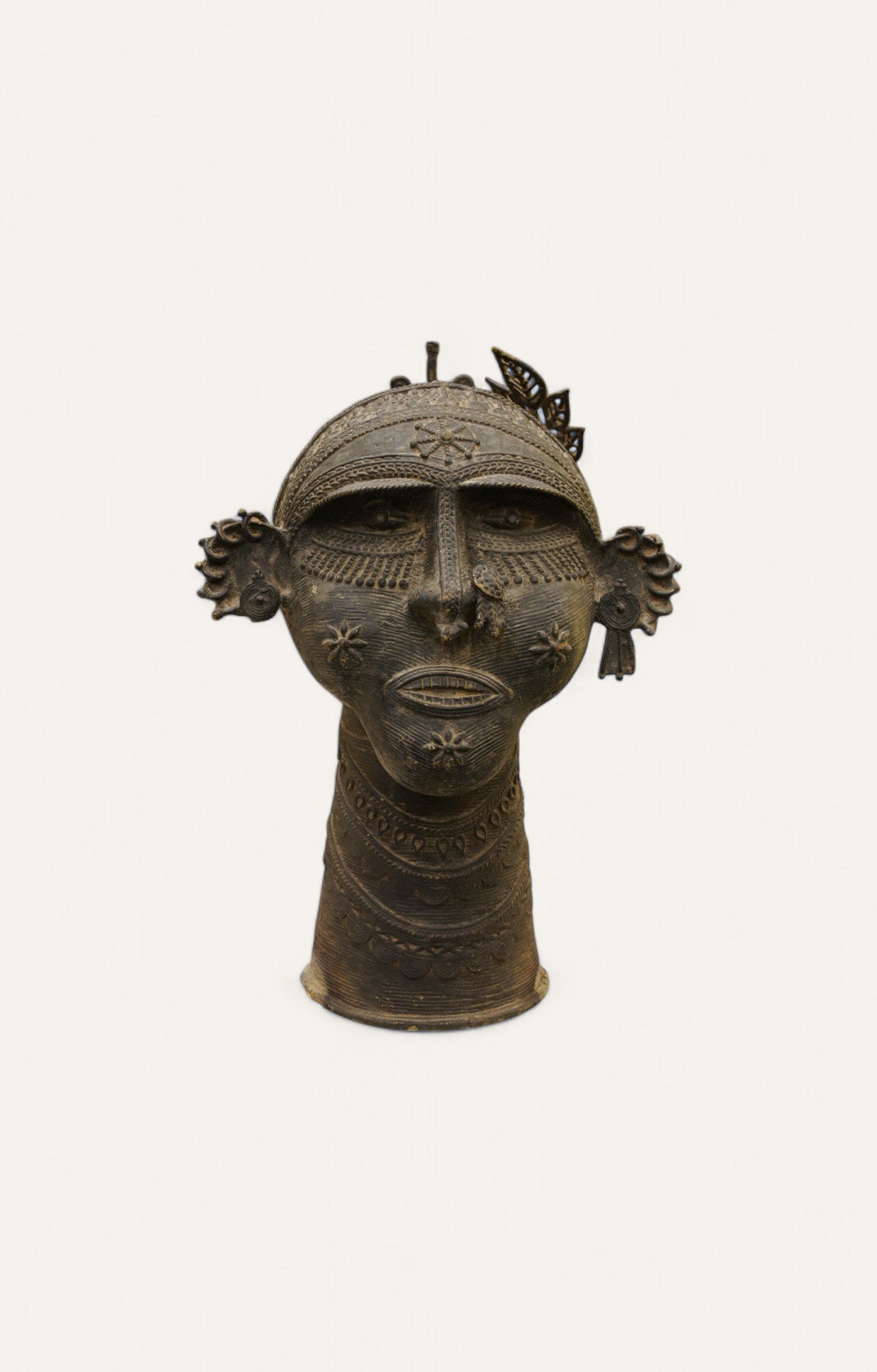 Eternal Dhokra Tribal Handcrafted Head Brass Vintage Sculpture Home Décor