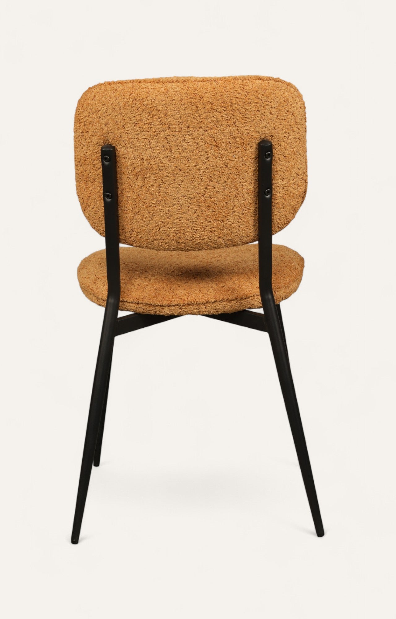 Mid-Century Upholstered Dining Chair in Camel