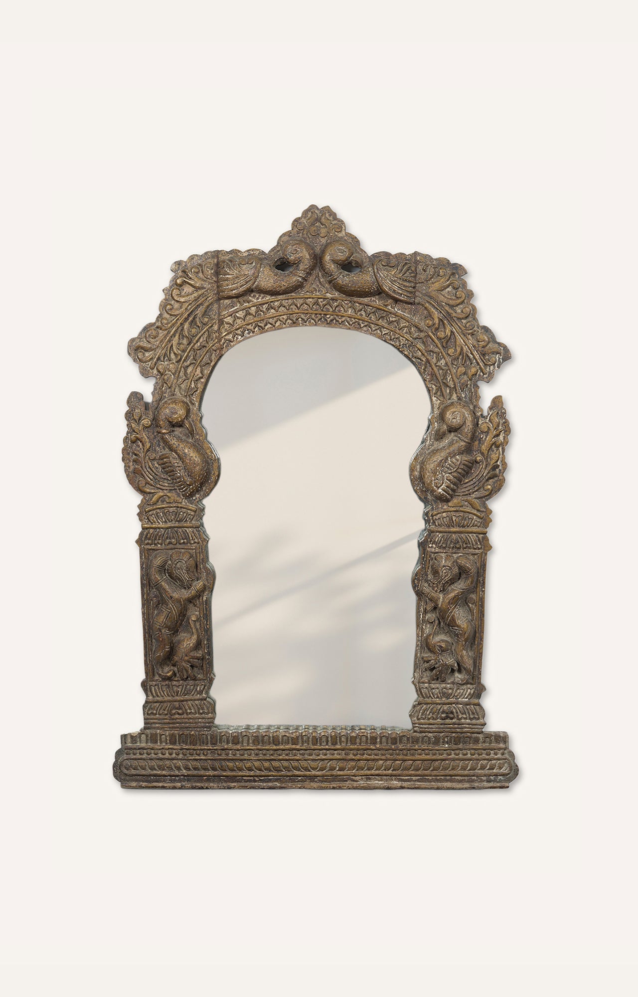 Brass Hand Carved Mirror