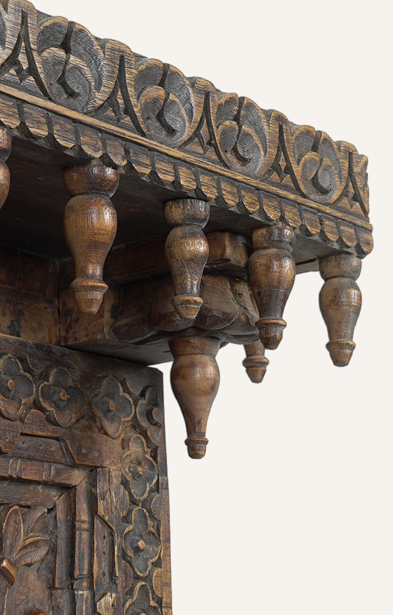 Wooden 4 Window Mirror